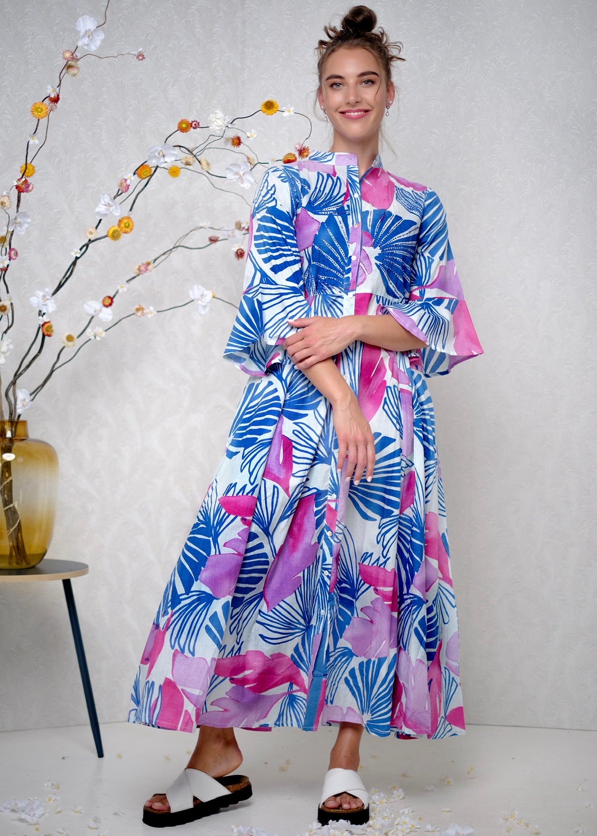 Fiore Dress in Ocean Meadow