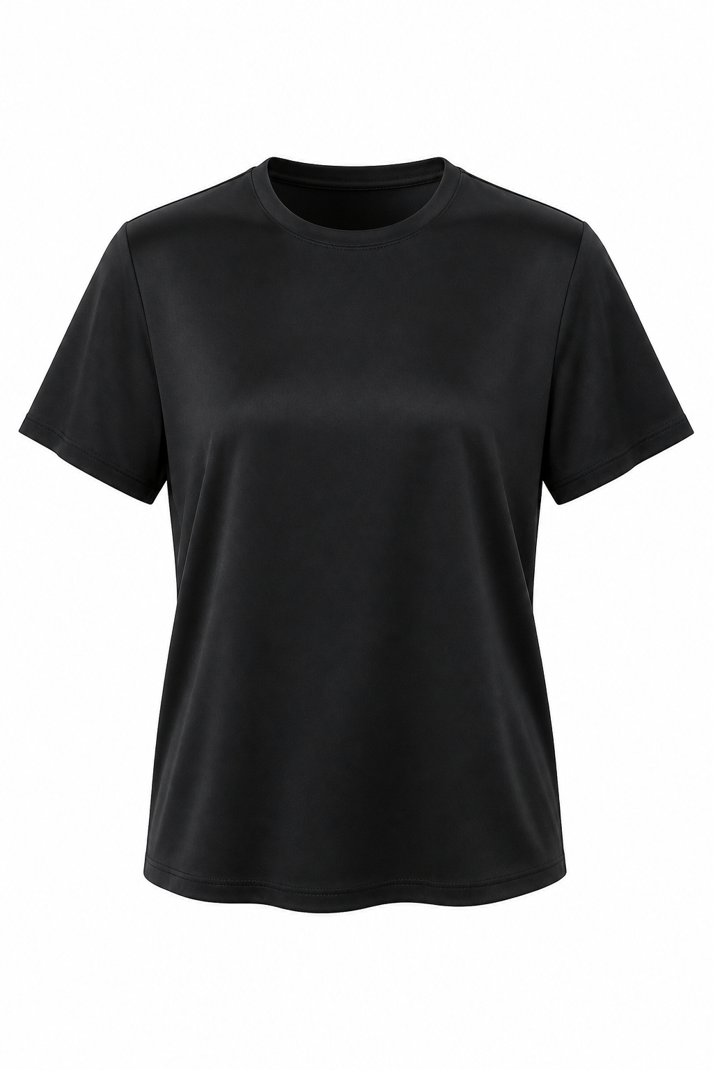 Capri Italian Silk Blend Tee in Black