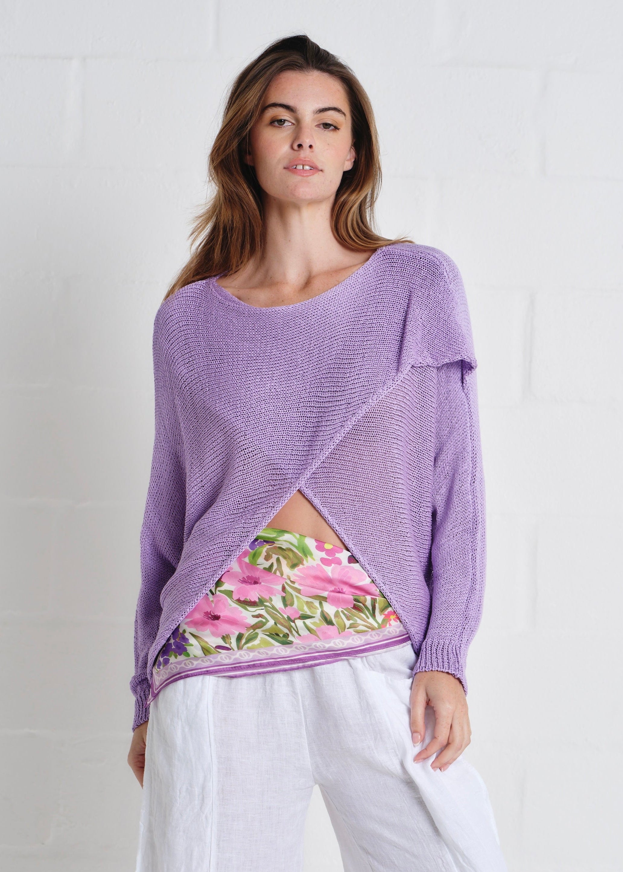 Chaillot Crossover Knit In Purple