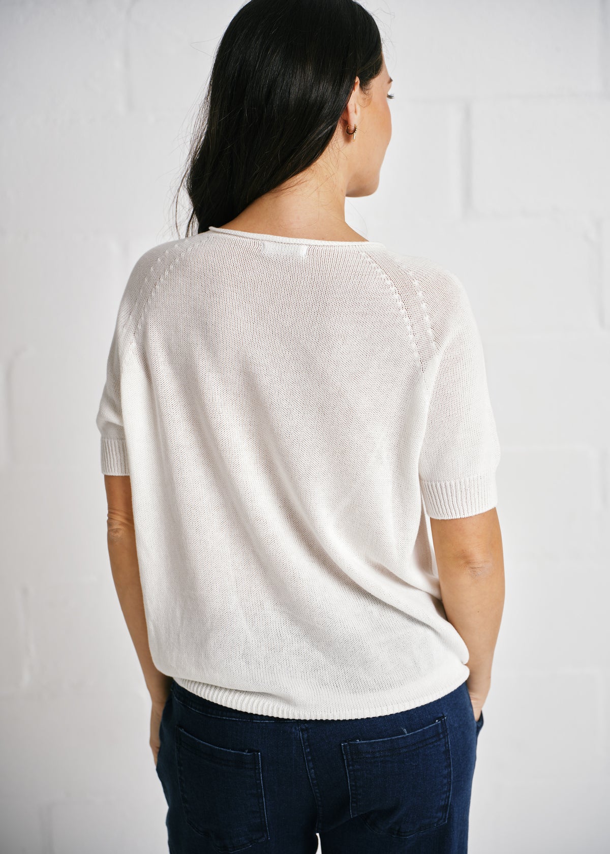 Bellagio Italian Leopard Heart Knit Top In White