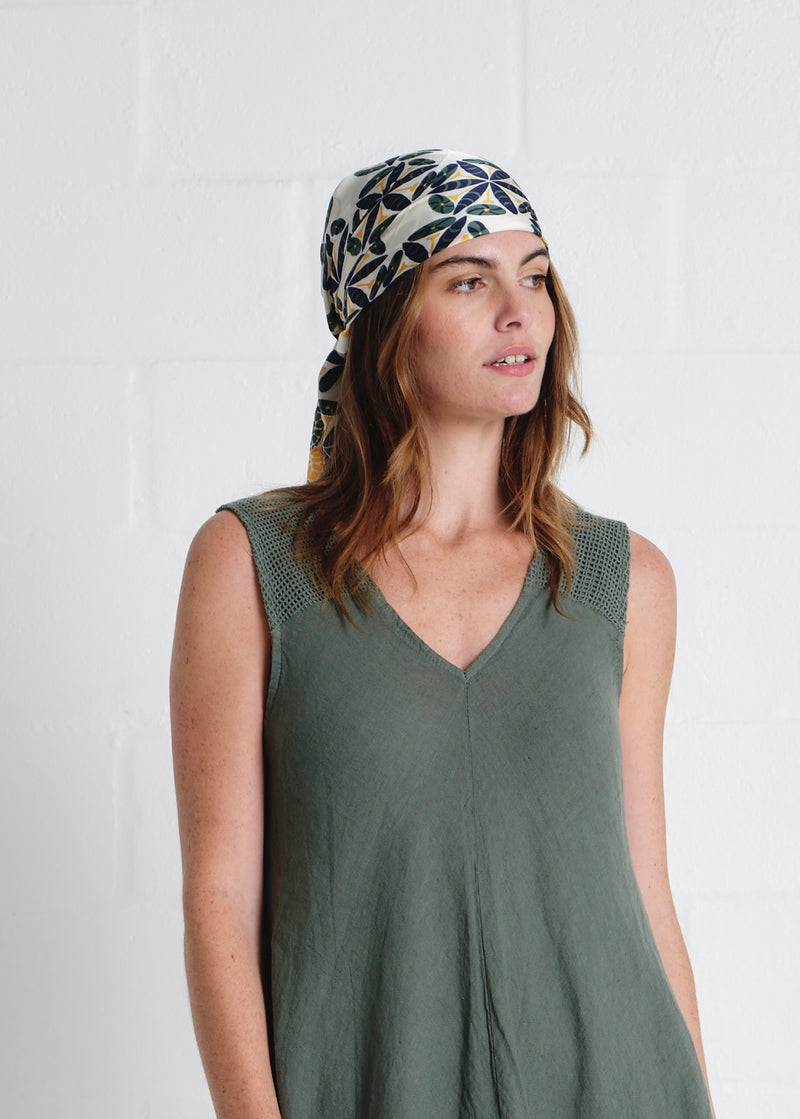 Citrus Bloom Square Scarf