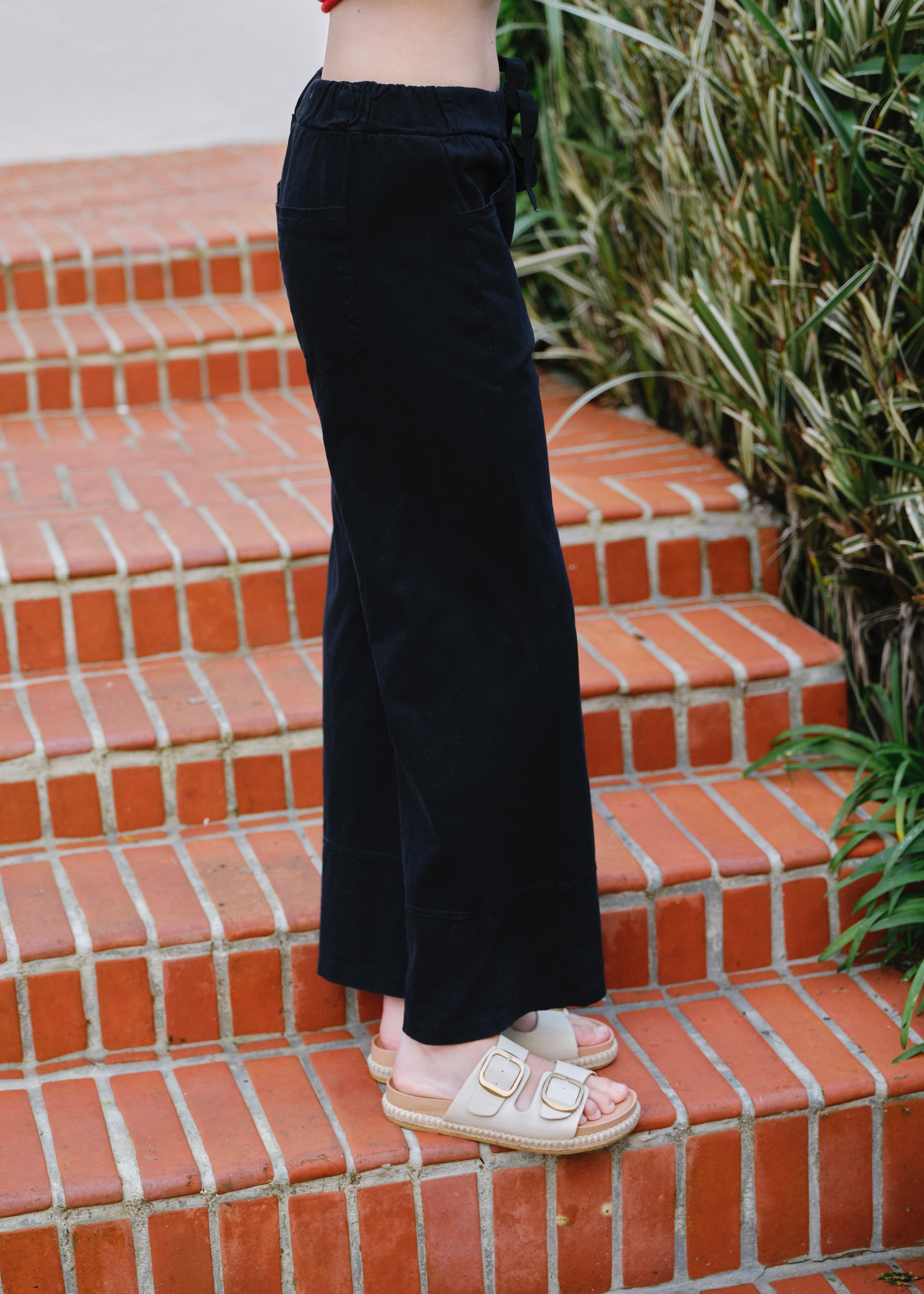 Sanremo Straight Leg Italian Pants In Black