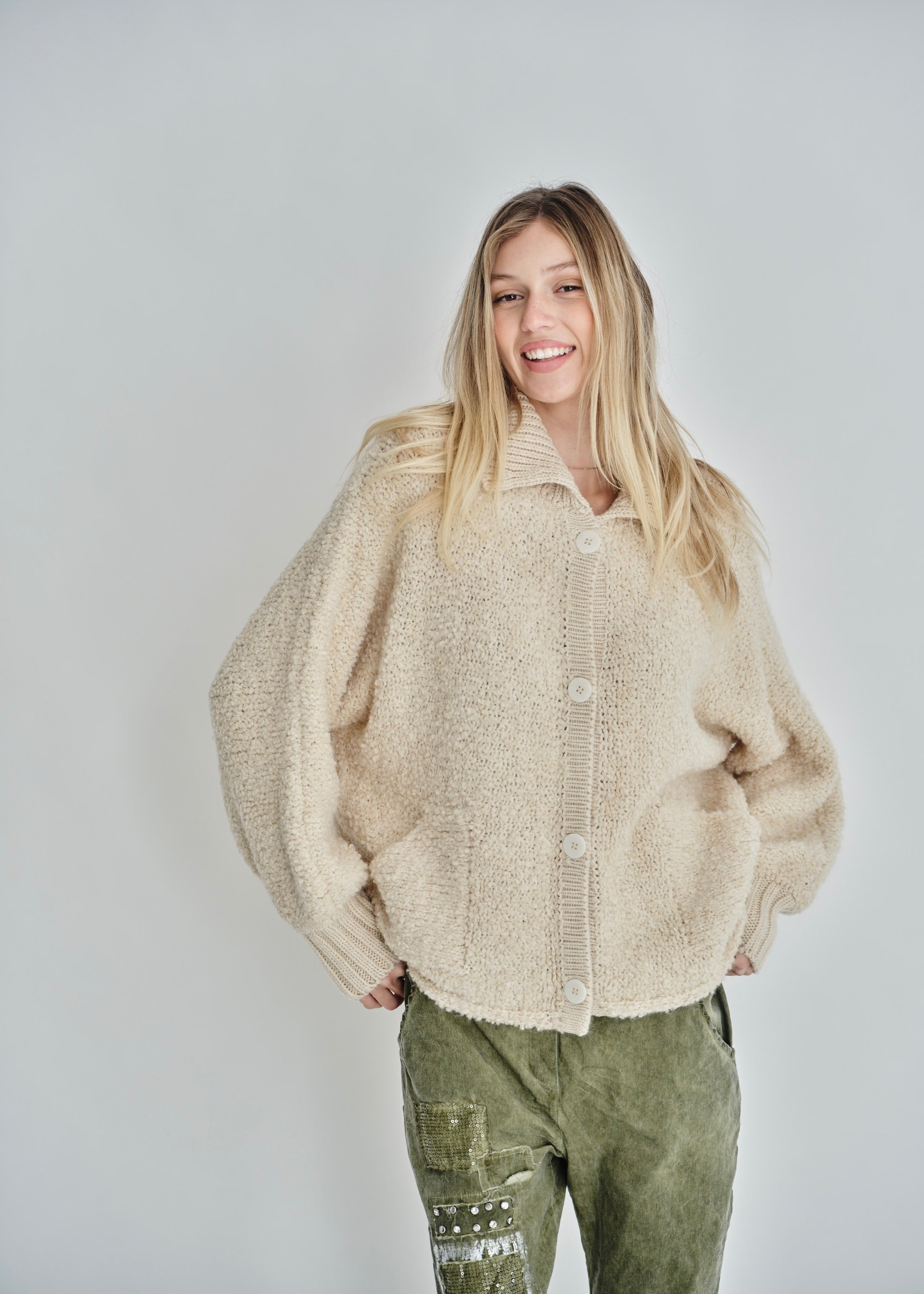 The Cosy Edit Cardigan In Beige