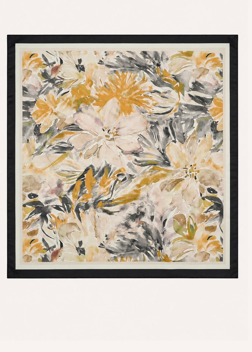 Ink And Bloom Square Scarf