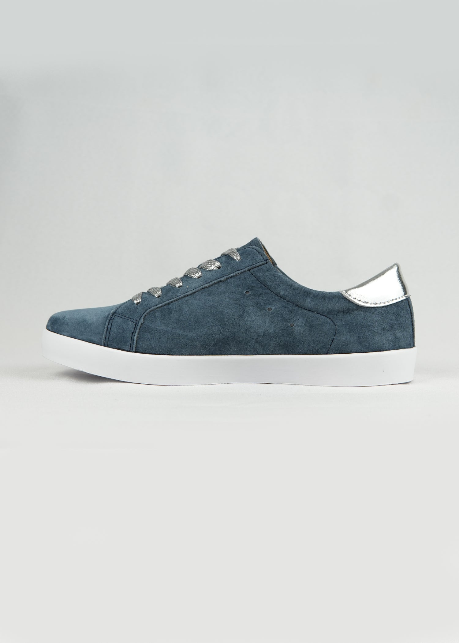 Jose Leather Sneaker With Silver Print Star In Navy