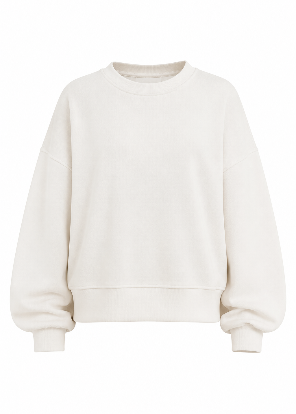Alba Italian Balloon Sleeve Sweater in White