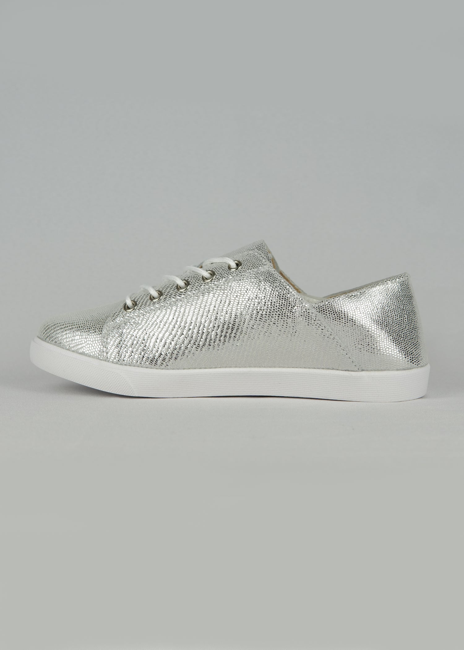 Nicki Snake Print Sneaker In Silver