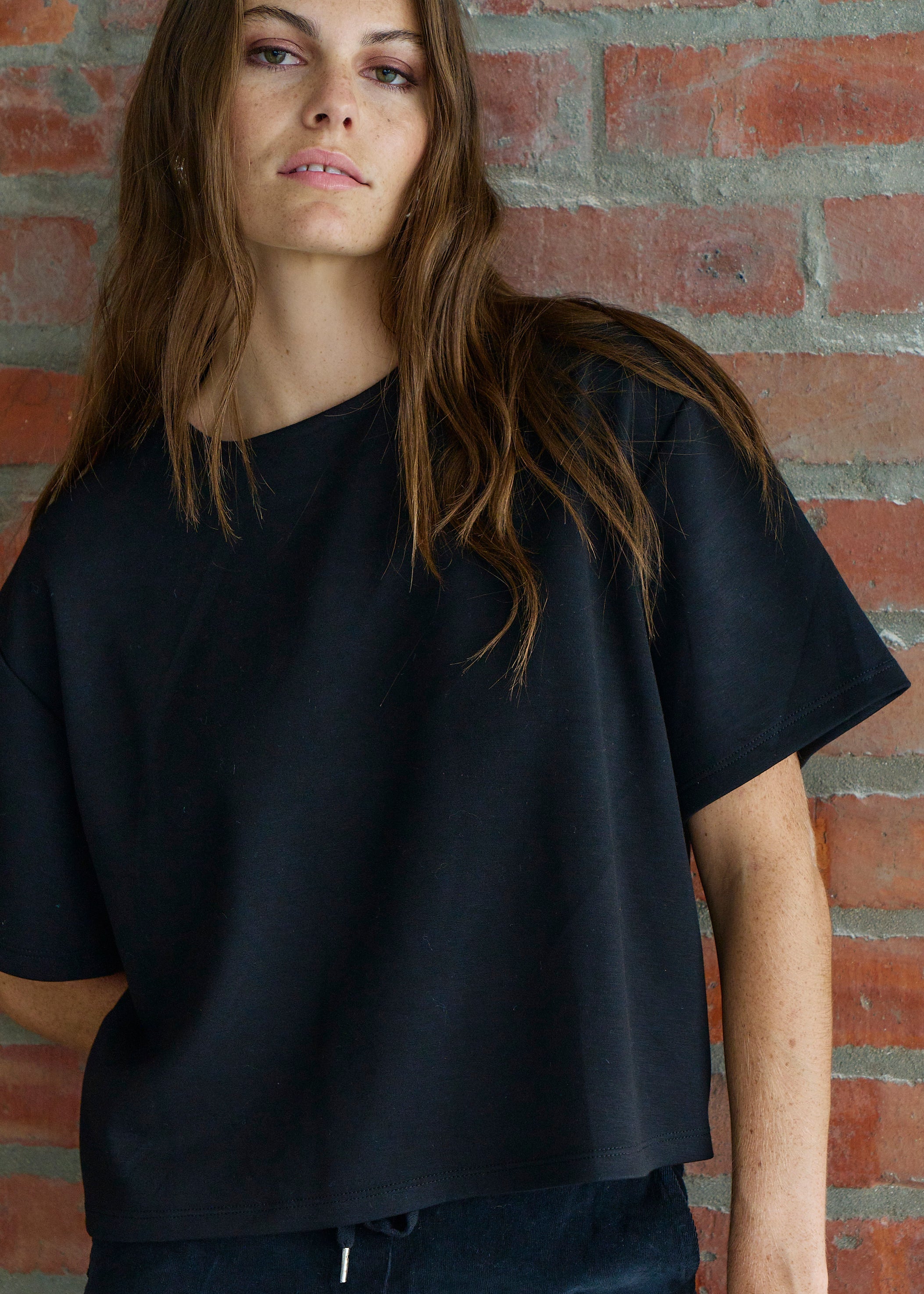 Italian Butter Soft Tee in Black