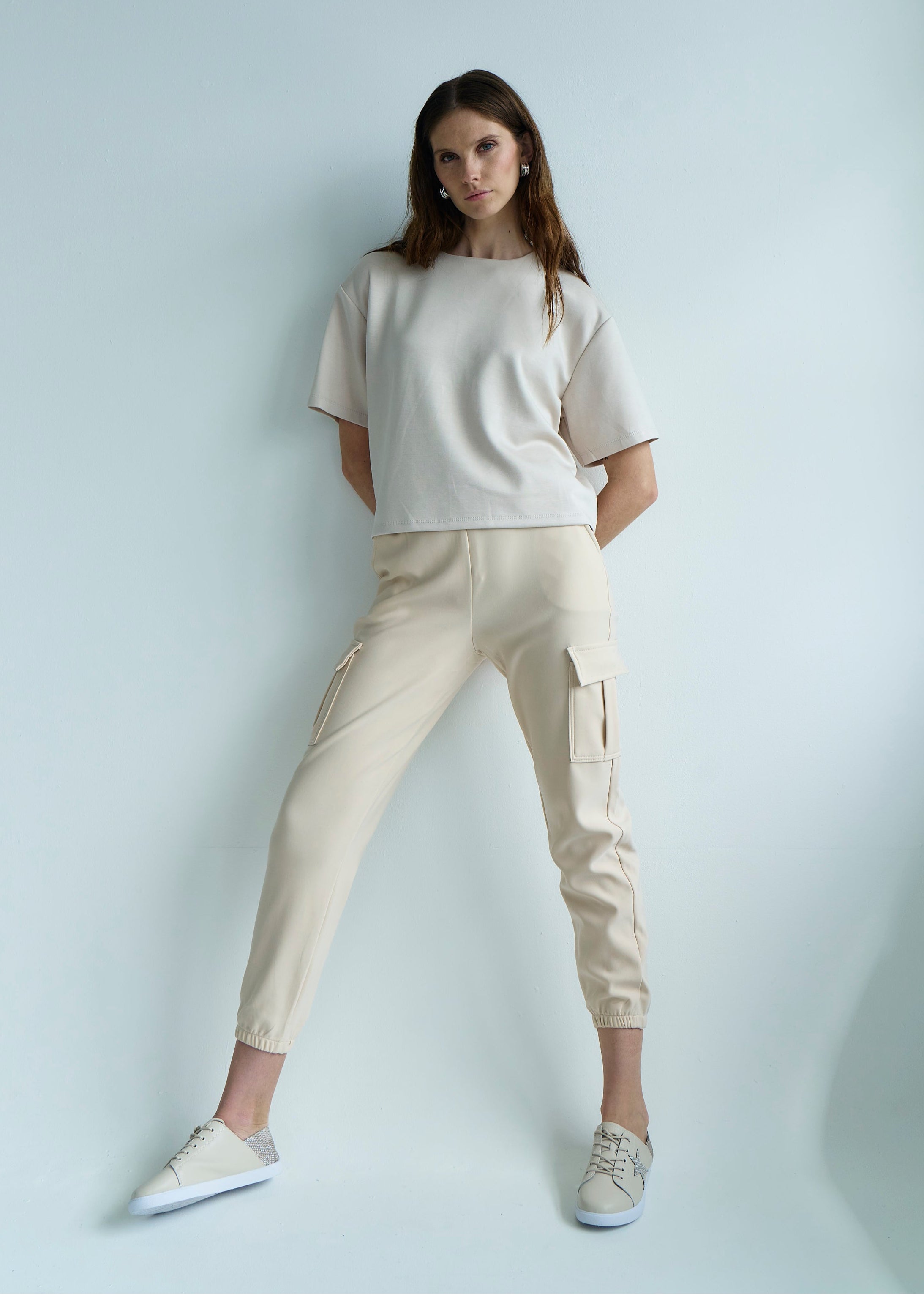 Italian Butter Soft Tee in Beige