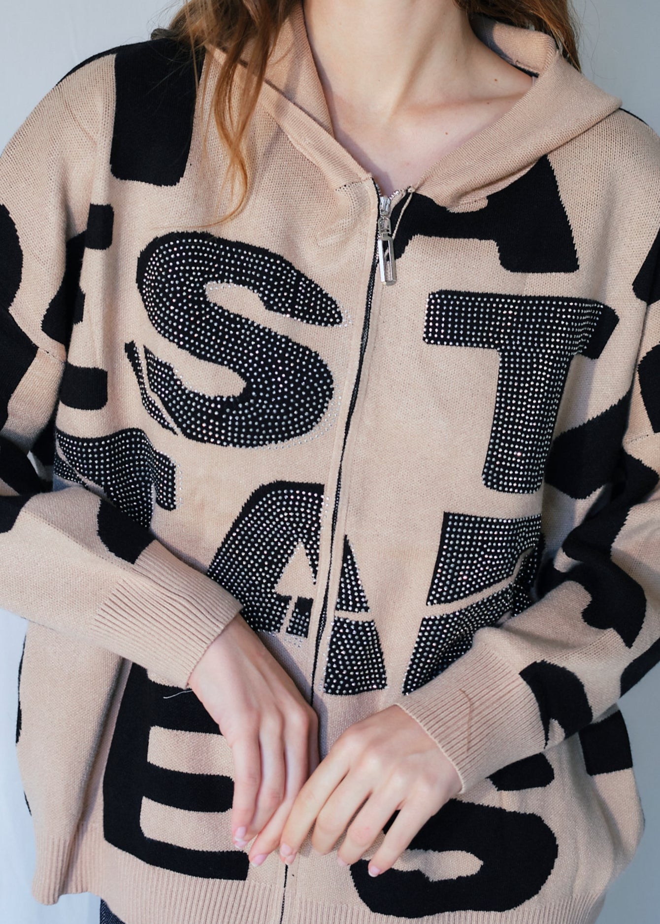 New York Knit with Sparkles in Caramel and Black