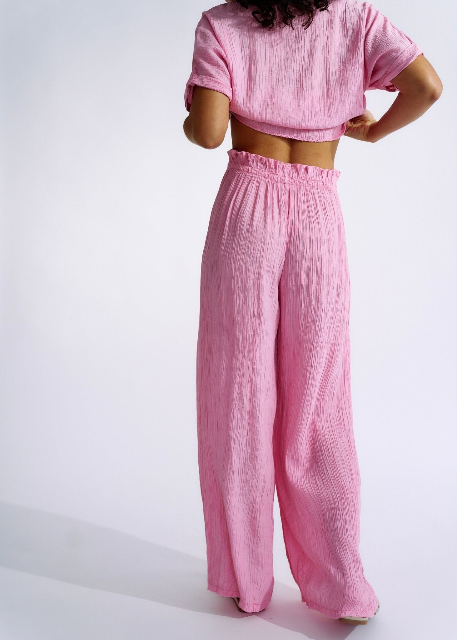 View our Italian Pleated loungewear Set In Soft Pink - The ultimate LOUNGEWEAR created by TRIBUTE and sold here, at Tribute Store