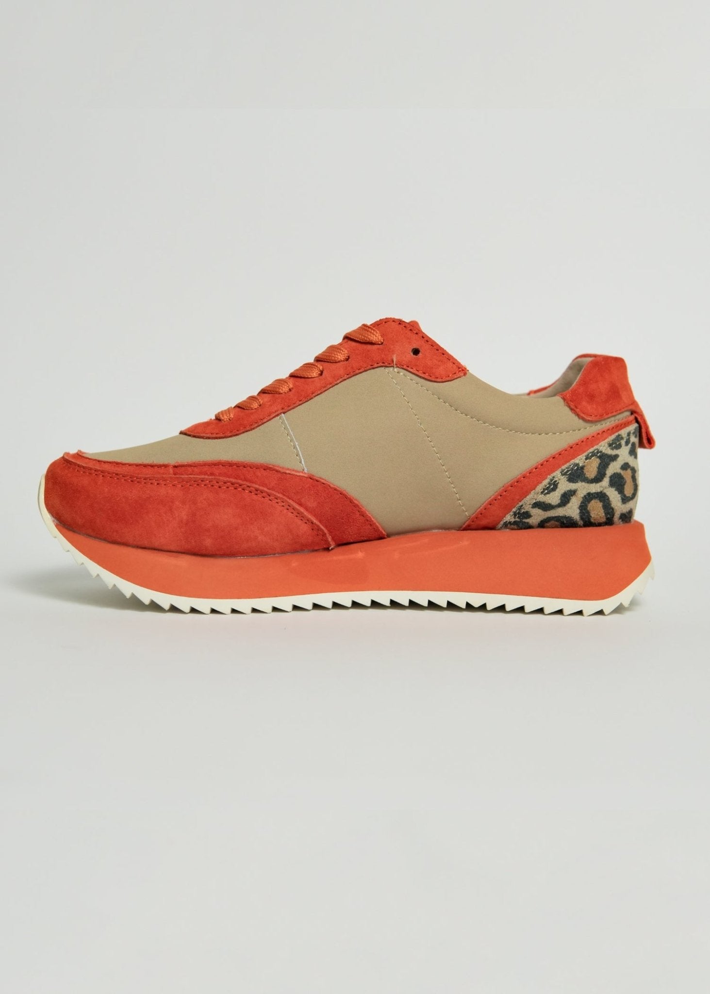 Miles Orange And Brown Wedge SneakerSHOES - Tribute Store