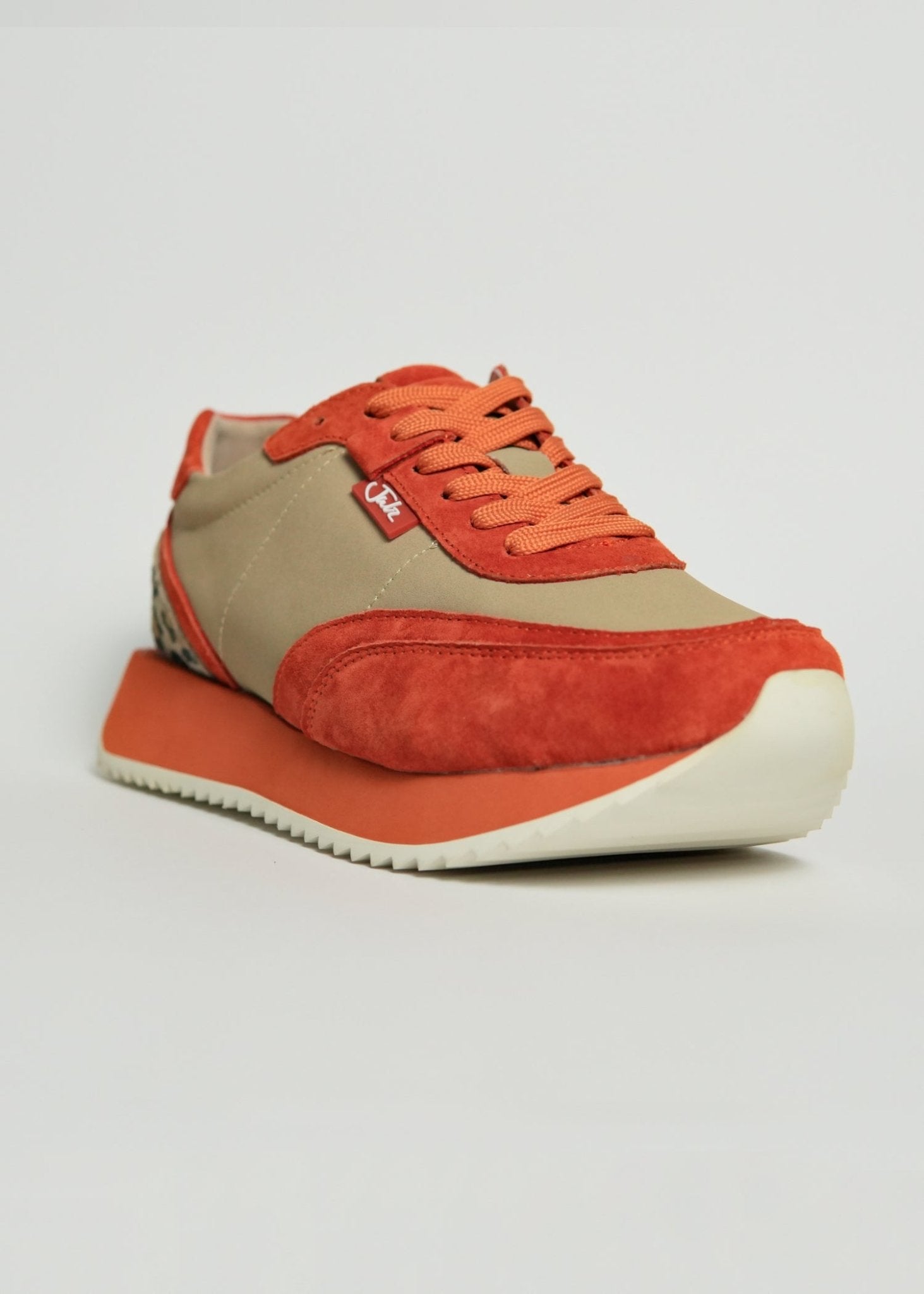 Miles Orange And Brown Wedge SneakerSHOES - Tribute Store