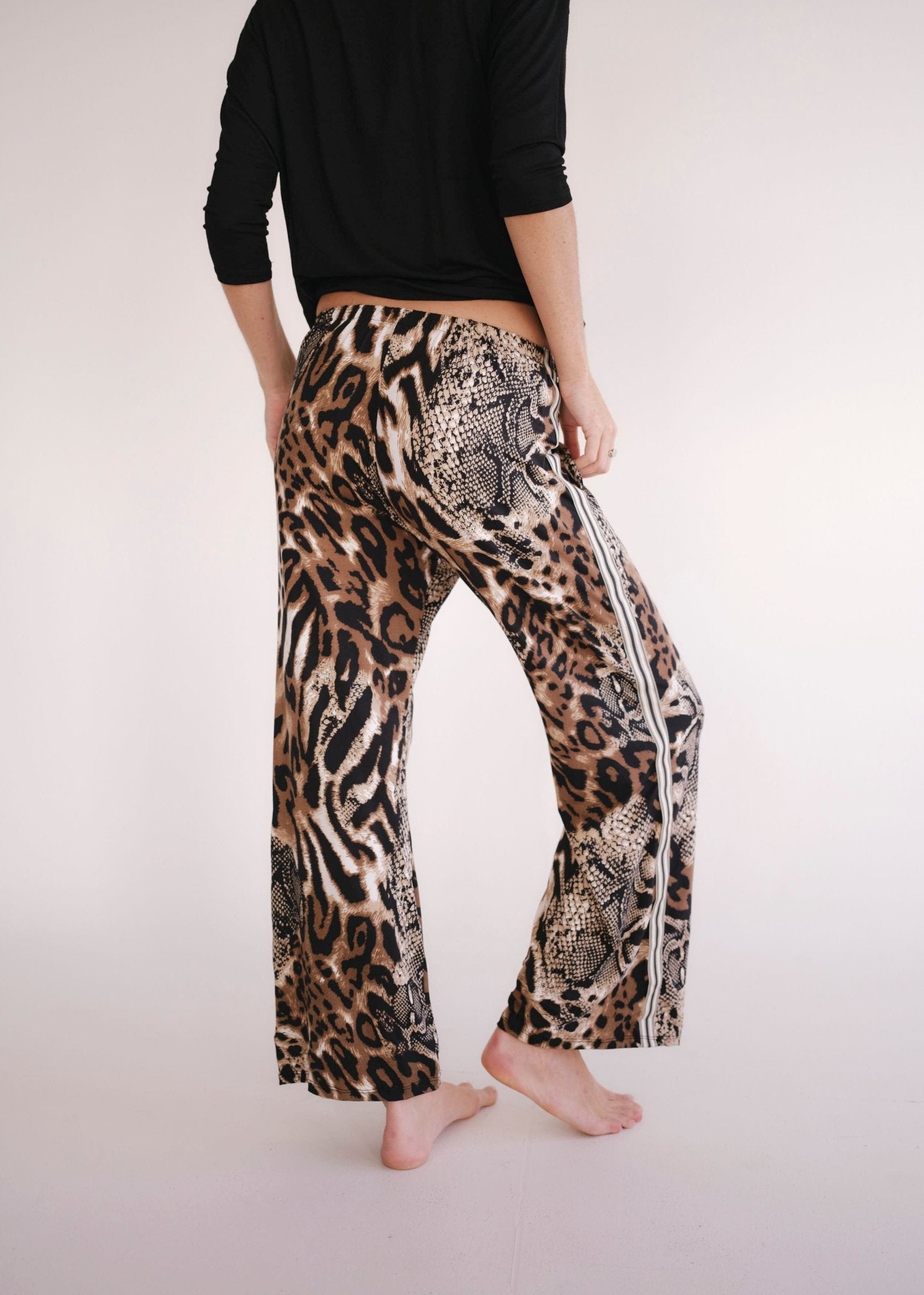 View our Alana Wide Leg Pants In Animal Print - by Tribute Store
