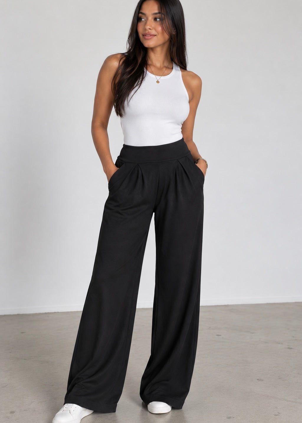 View our Alana Wide Leg Pants In Black - by Tribute Store