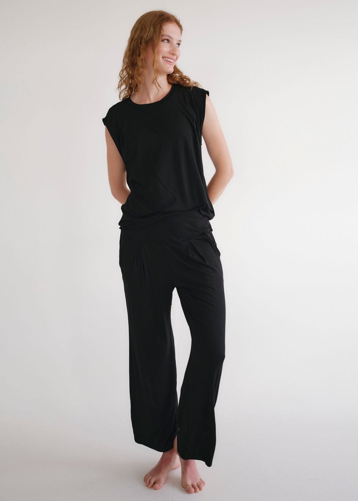 View our Alana Wide Leg Pants In Black - by Tribute Store