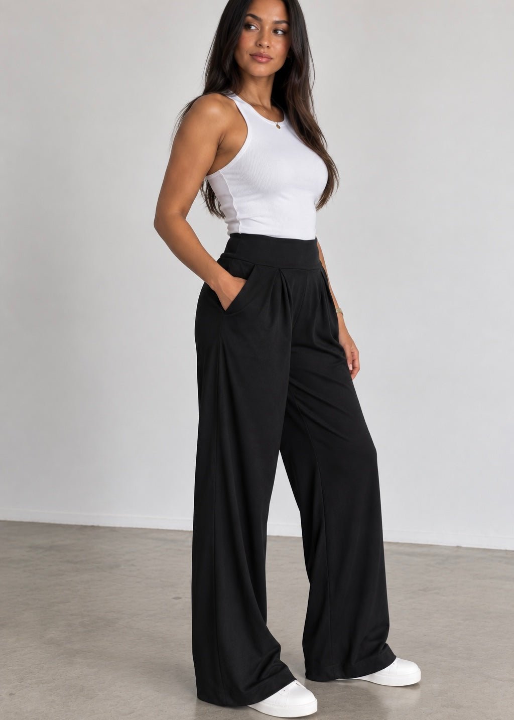 View our Alana Wide Leg Pants In Black - by Tribute Store