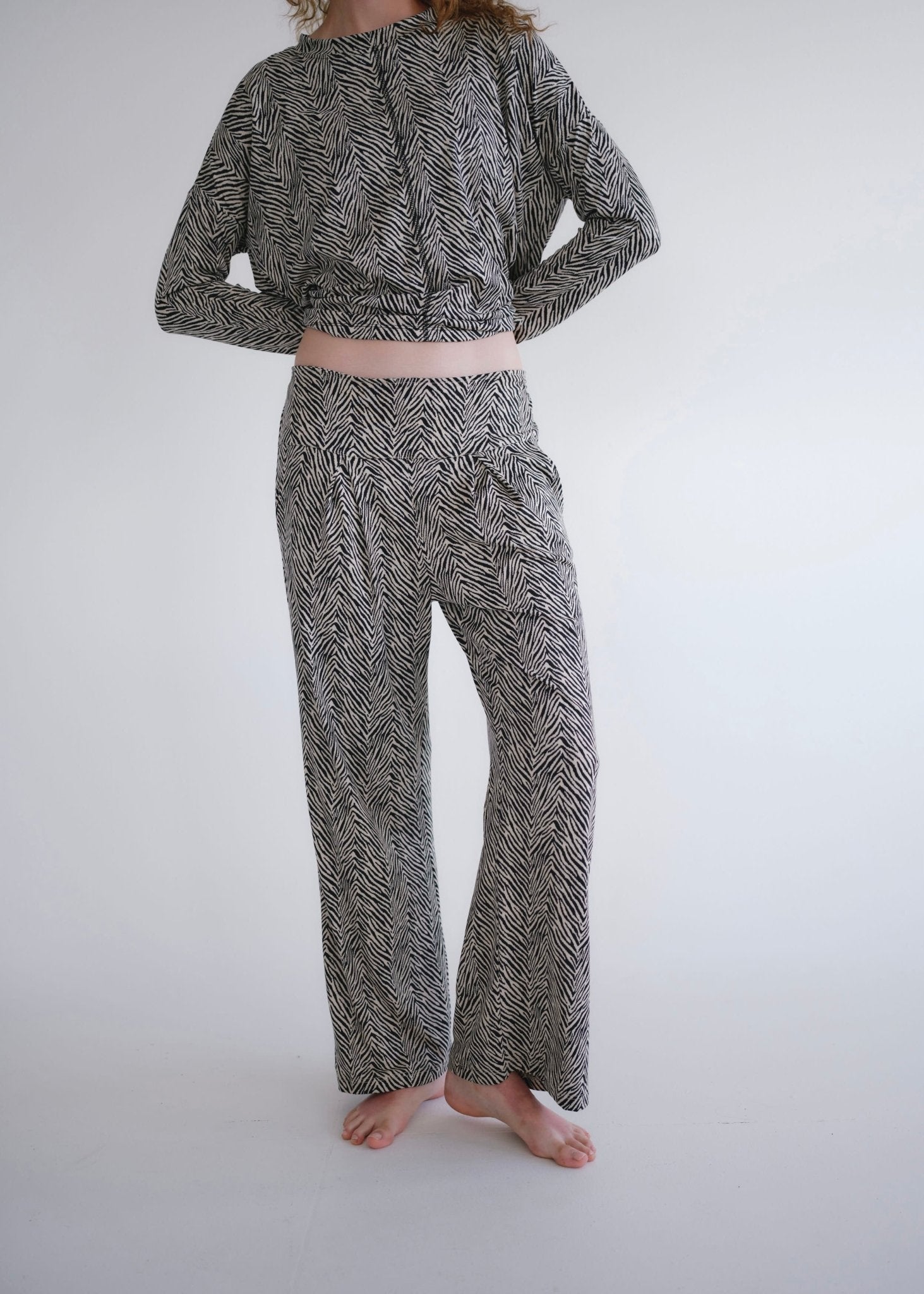 View our Alana Wide Leg Pants In Safari Sketch Print - by Tribute Store