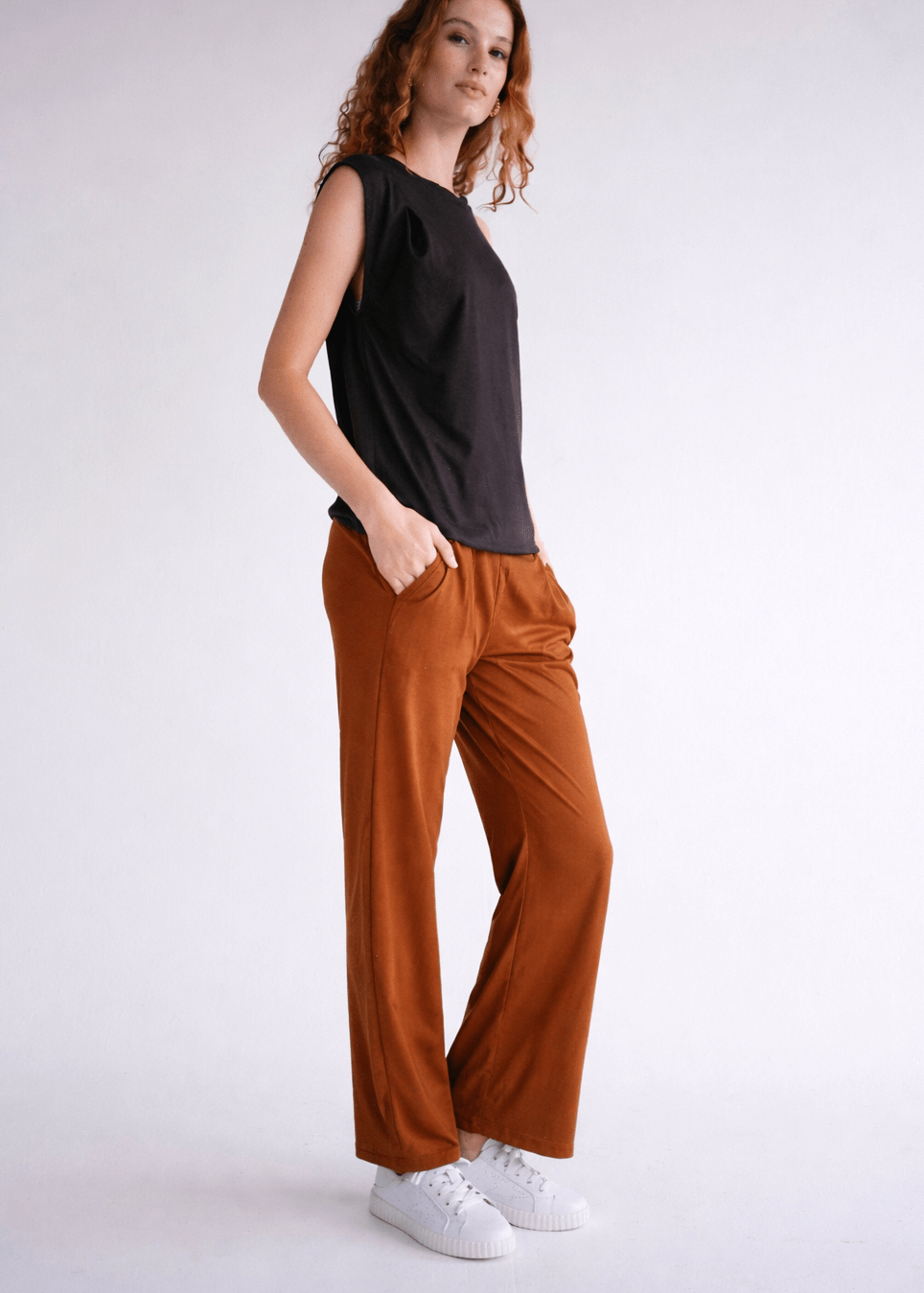 View our Alana Wide Leg Pants In Tabacco - by Tribute Store