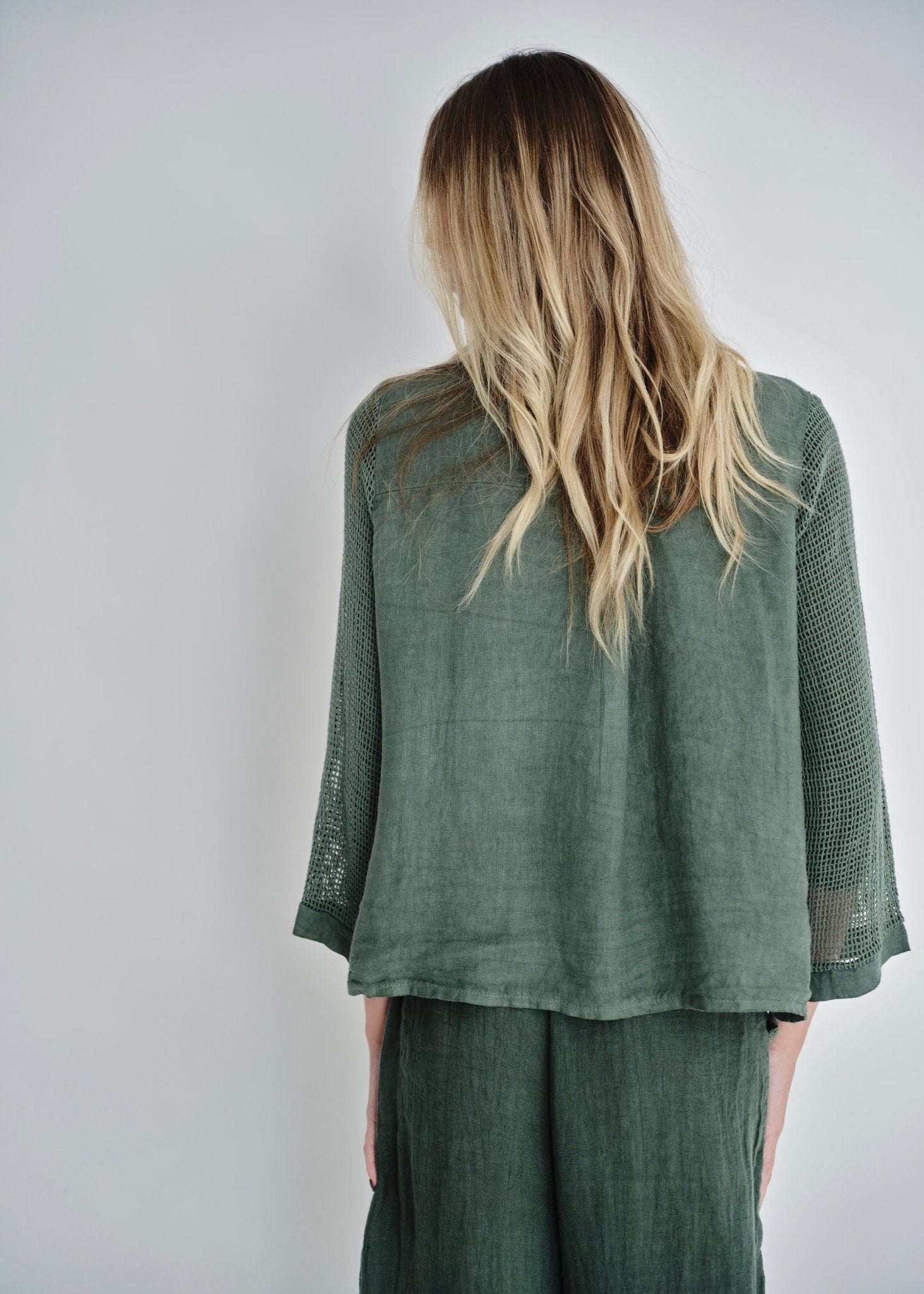 View our Antibes Crochet Cardigan In Khaki - by Tribute Store