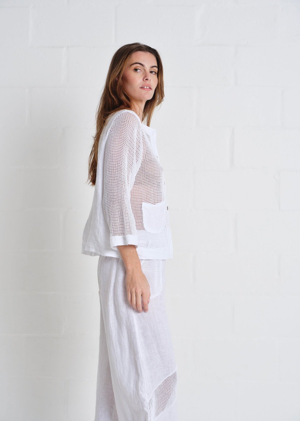 View our Antibes Crochet Cardigan In White - by Tribute Store