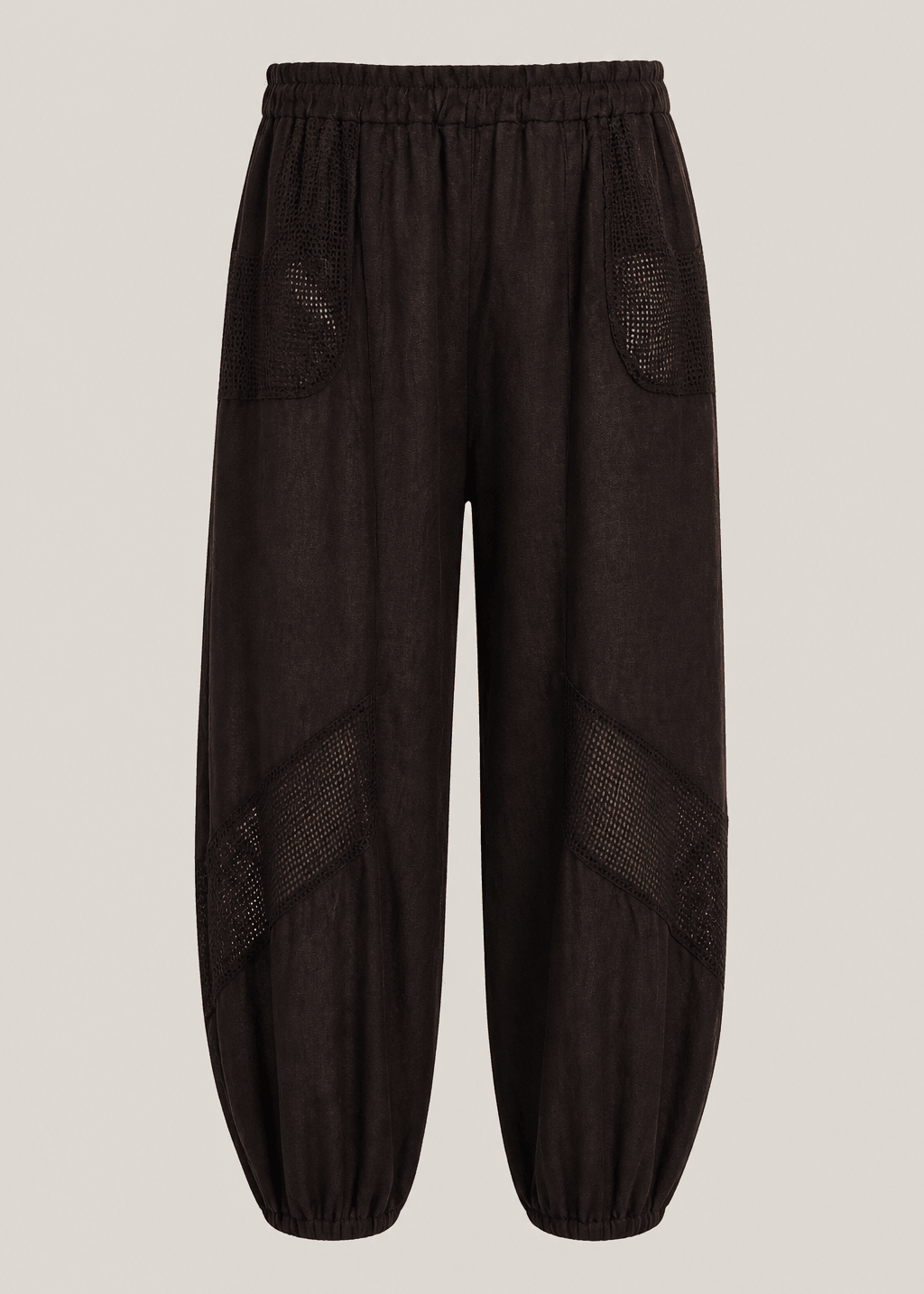 View our Antibes Crochet Linen Pants In Chocolate - by Tribute Store