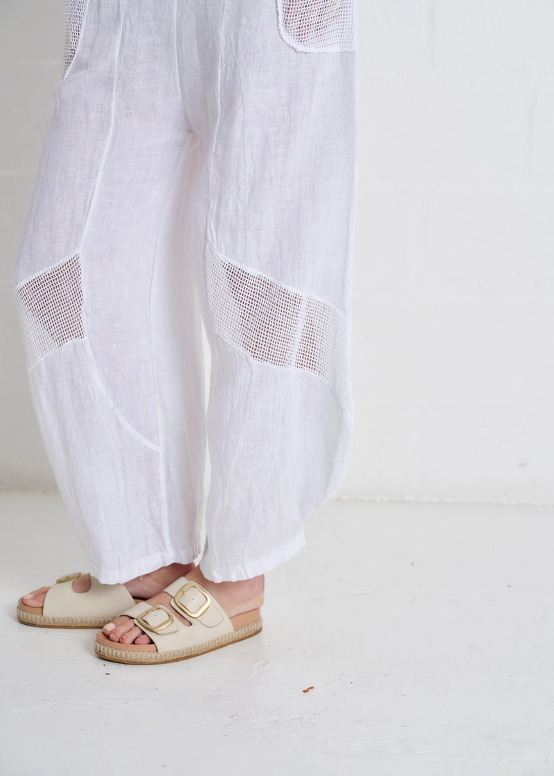 View our Antibes Crochet Pants In White - by Tribute Store