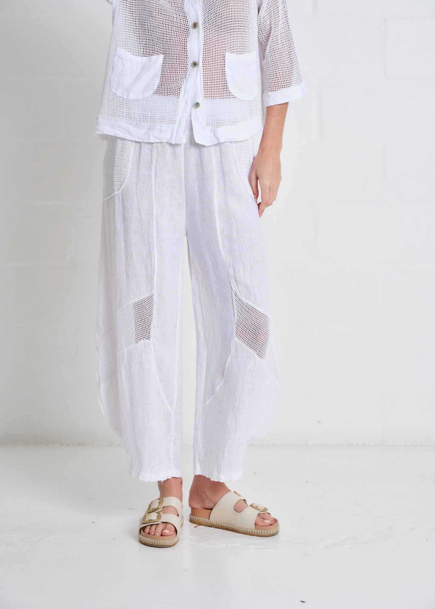 View our Antibes Crochet Pants In White - by Tribute Store