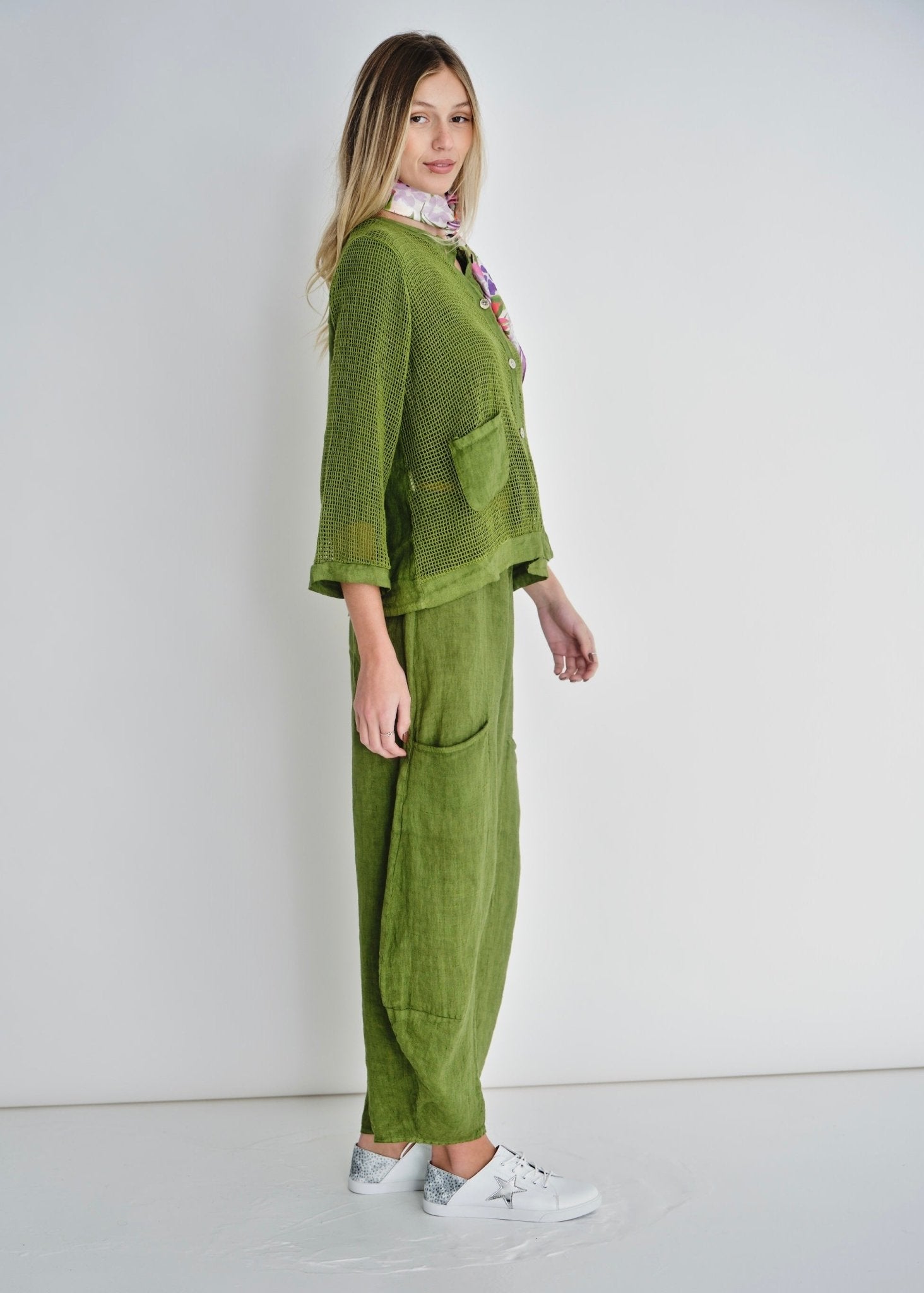 View our Antibes Front Pocket Pants In Bright Green - by Tribute Store
