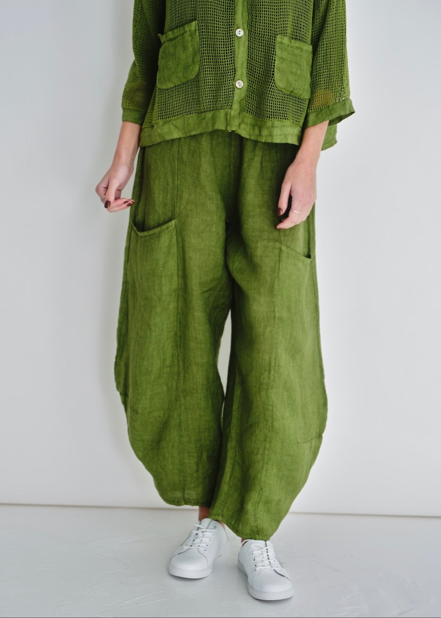 View our Antibes Front Pocket Pants In Bright Green - by Tribute Store