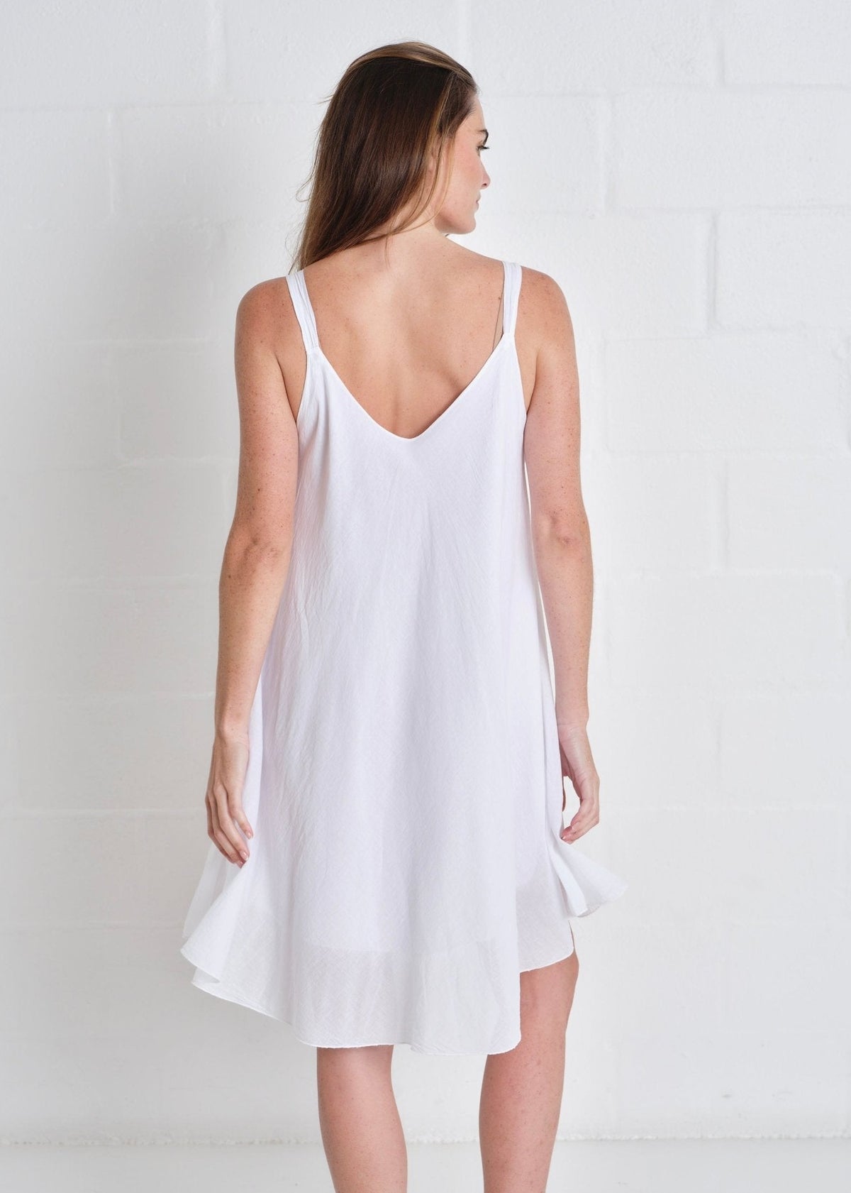 View our Bahamas Short Strappy Dress In White - by Tribute Store