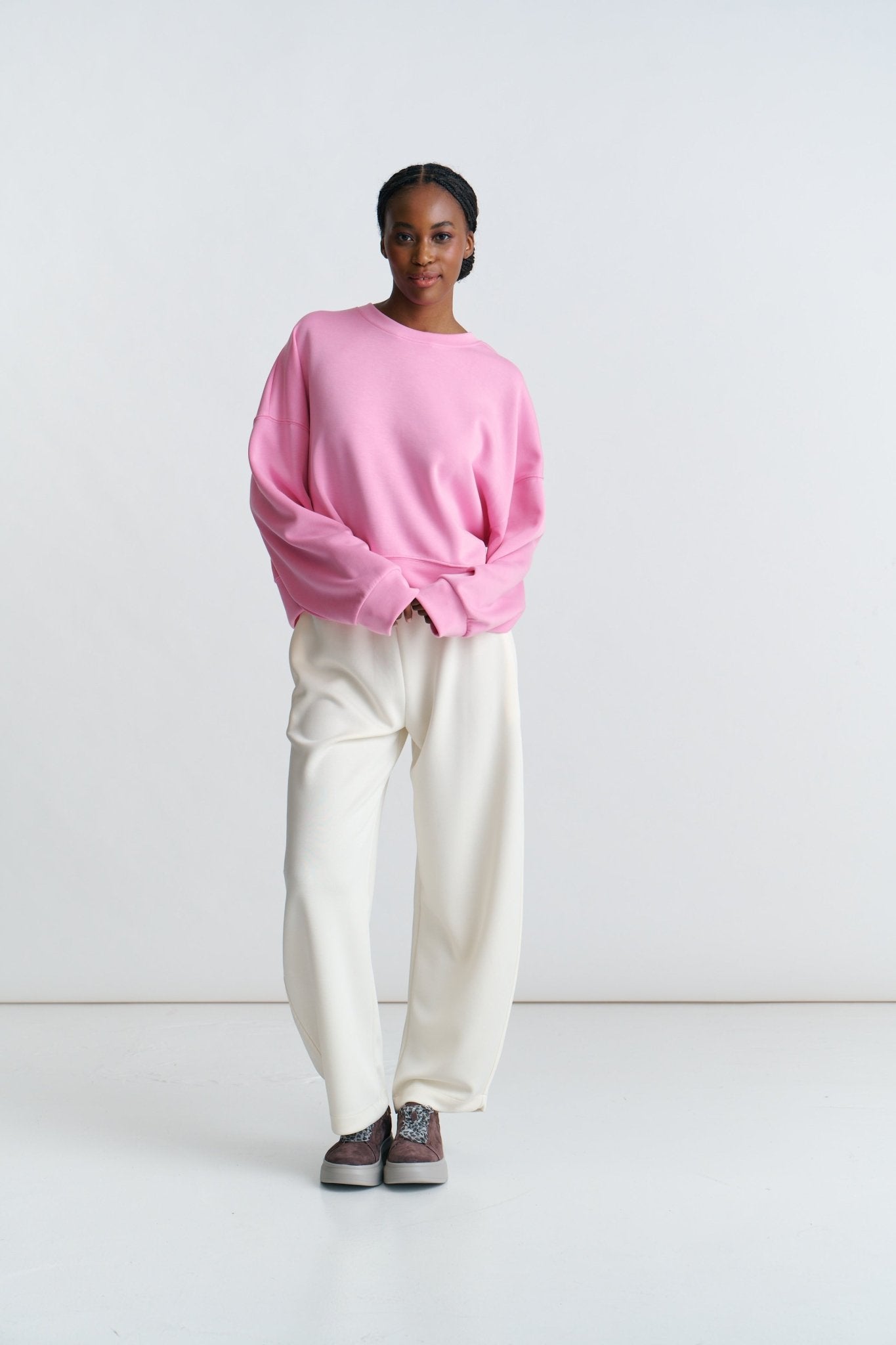 View our Barrel Track Pants In Cream - by Tribute Store