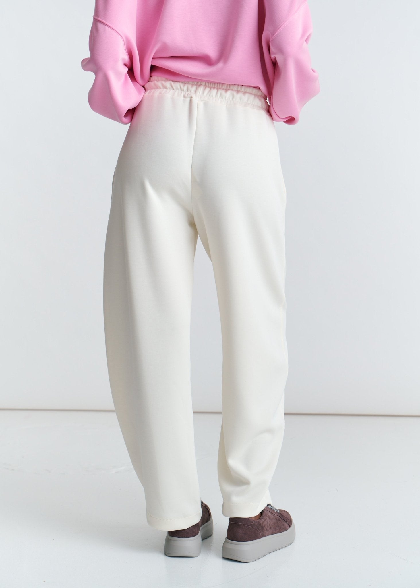 View our Barrel Track Pants In Cream - by Tribute Store