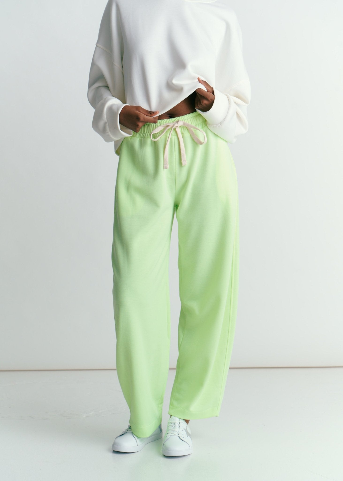 View our Barrel Track Pants In Neon Green - by Tribute Store