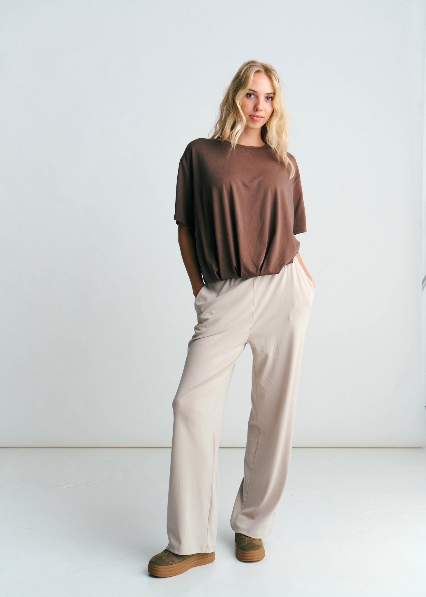 View our Beurre Butter Feel Bubble Top In Chocolate - by Tribute Store
