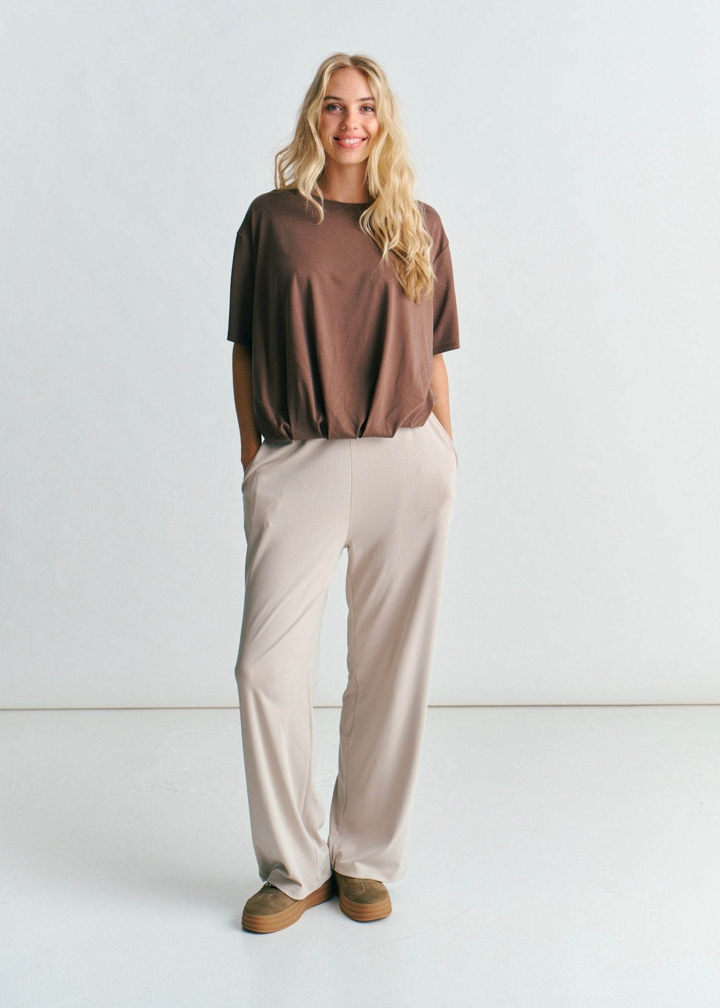 View our Beurre Butter Feel Bubble Top In Chocolate - by Tribute Store