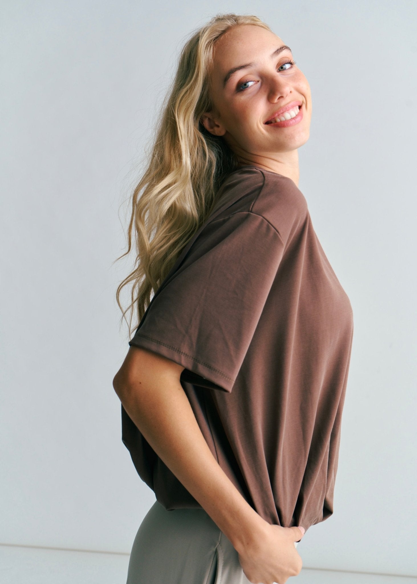 View our Beurre Butter Feel Bubble Top In Chocolate - by Tribute Store