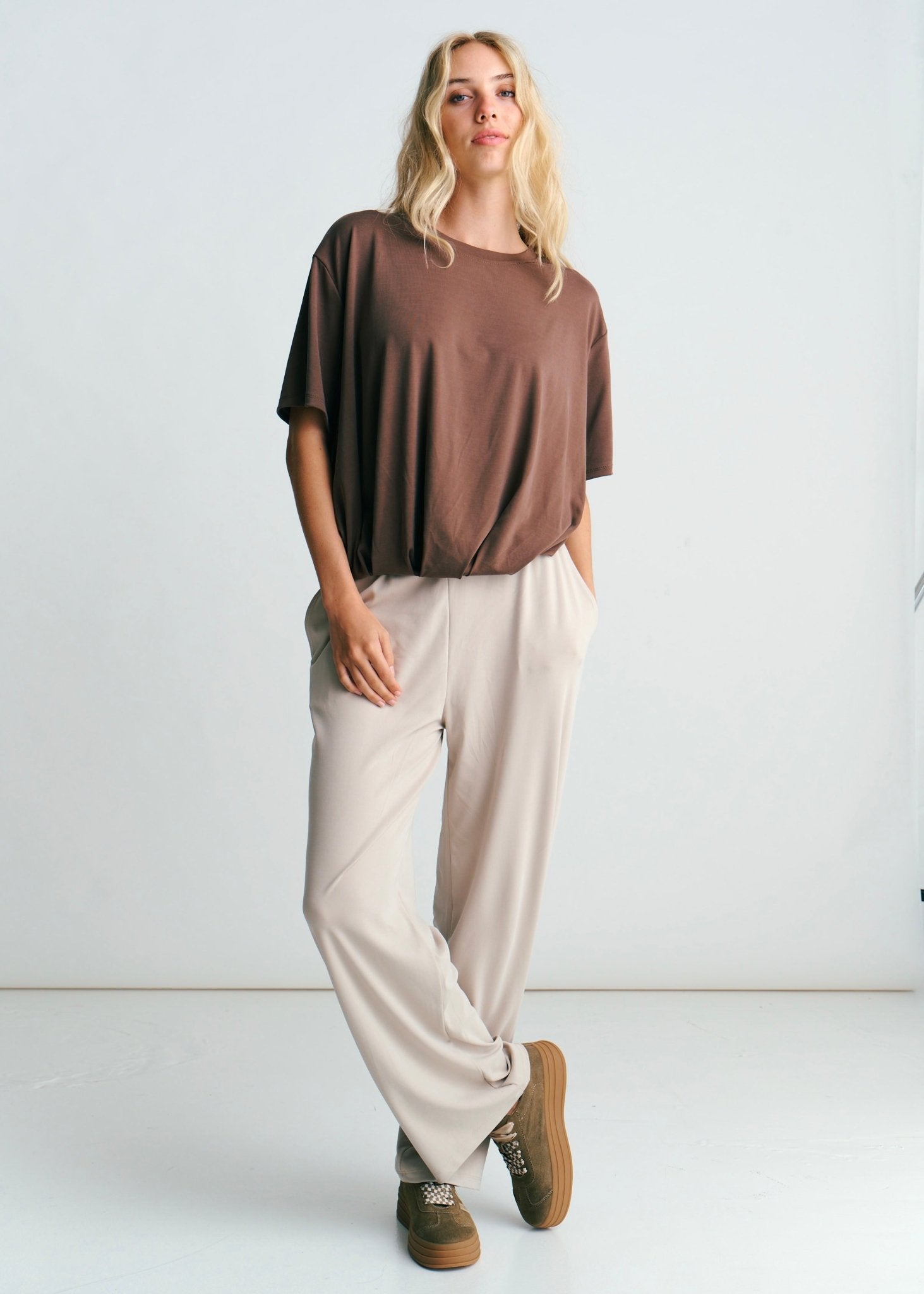 View our Beurre Butter Feel Bubble Top In Chocolate - by Tribute Store