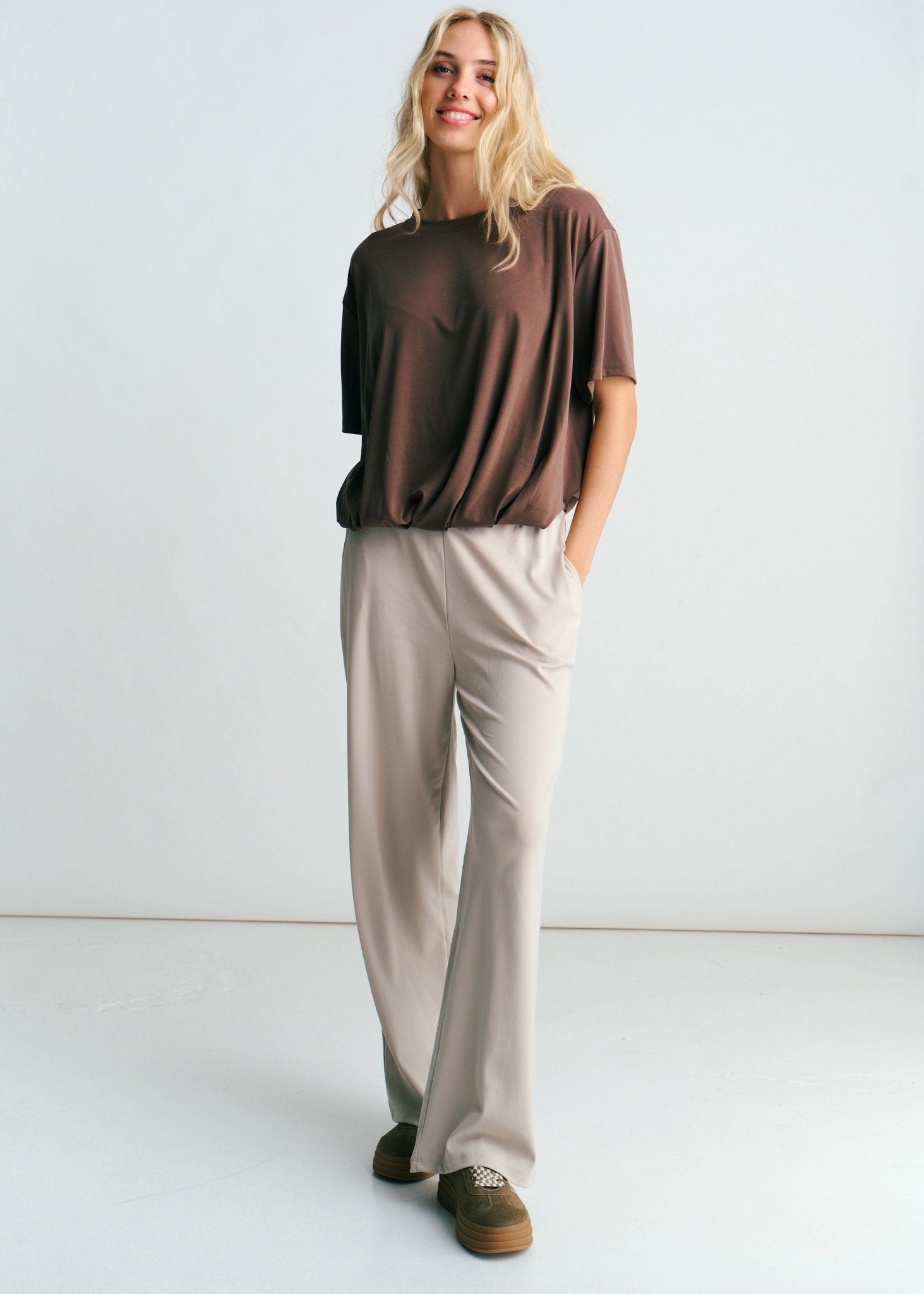 View our Beurre Butter Feel Bubble Top In Chocolate - by Tribute Store