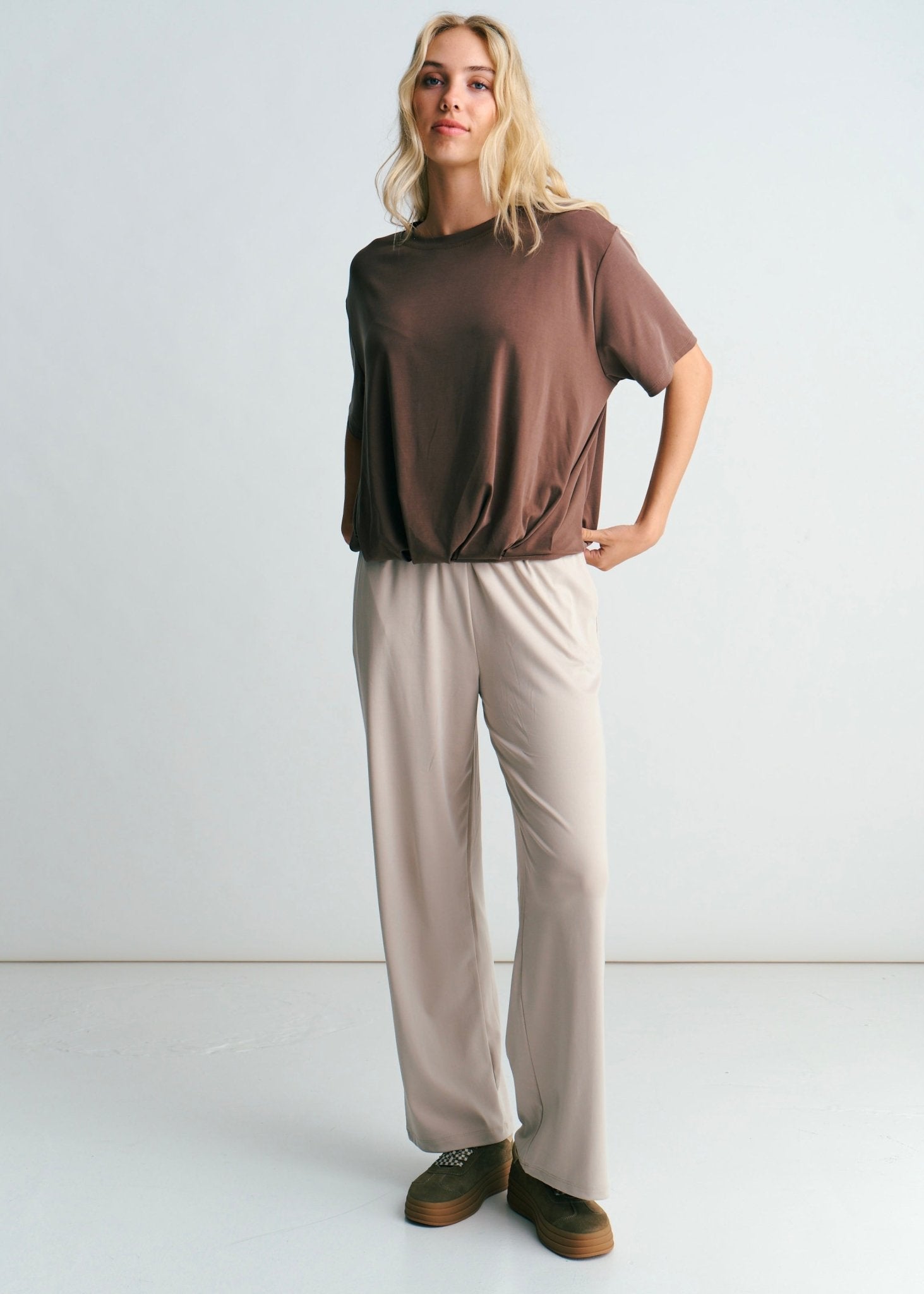 View our Beurre Butter Feel Palazzo Pants In Beige - by Tribute Store