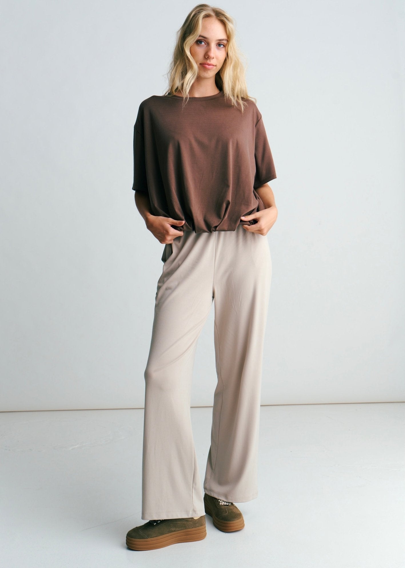 View our Beurre Butter Feel Palazzo Pants In Beige - by Tribute Store