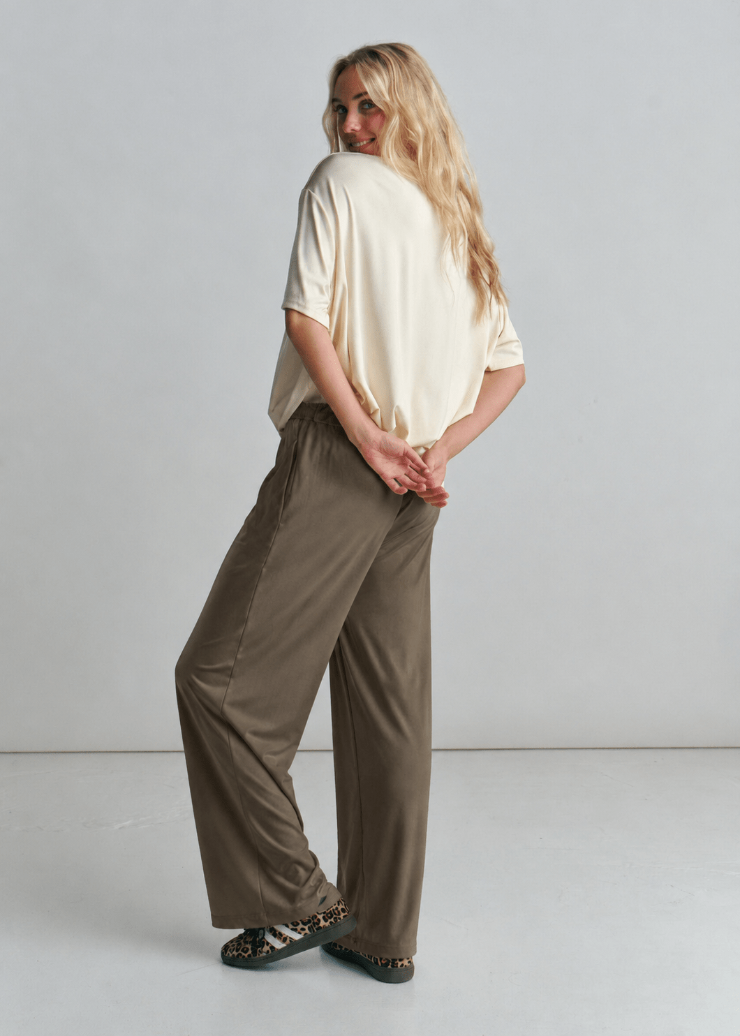 View our Beurre Butter Feel Palazzo Pants In Dark Khaki - by Tribute Store