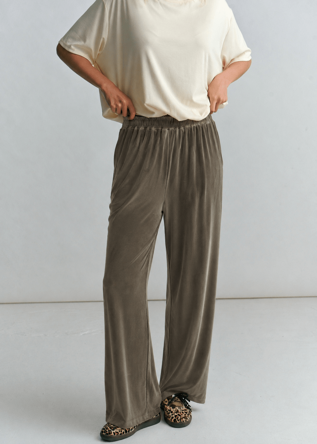 View our Beurre Butter Feel Palazzo Pants In Dark Khaki - by Tribute Store