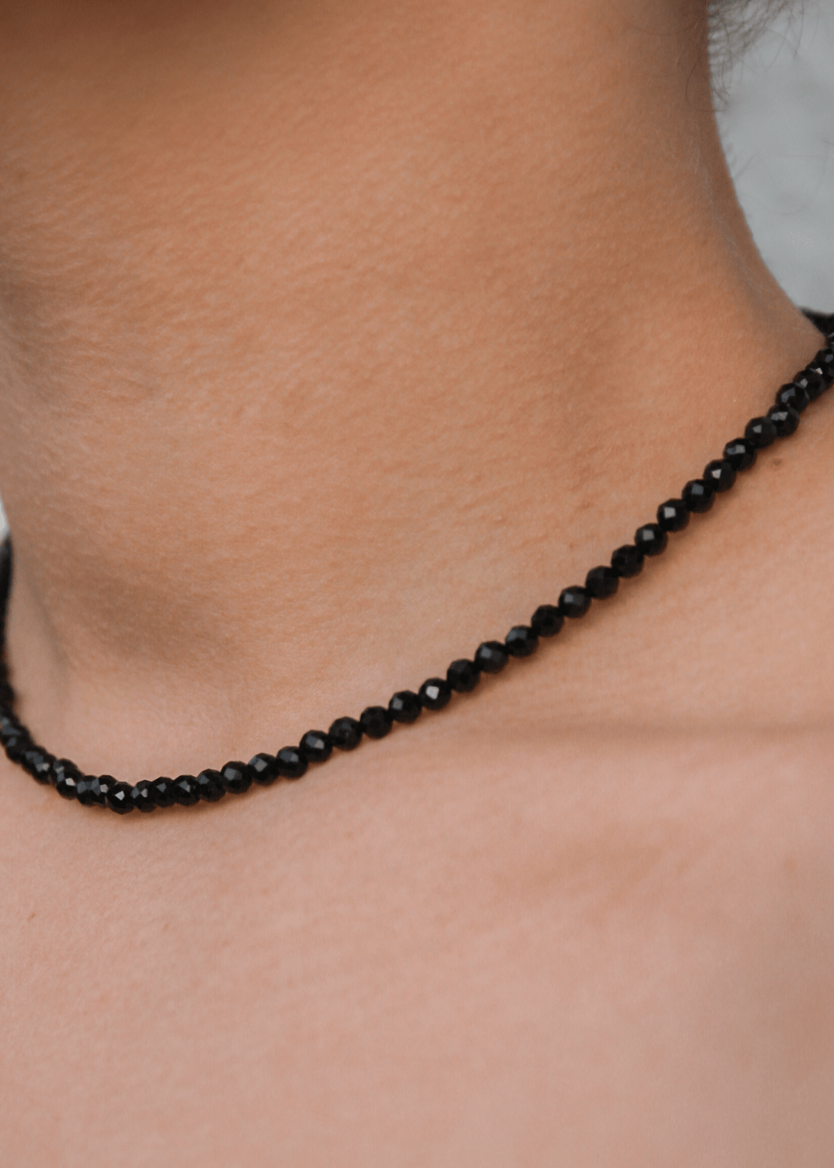 View our Black Tourmaline Stone Choker Necklace - by Tribute Store