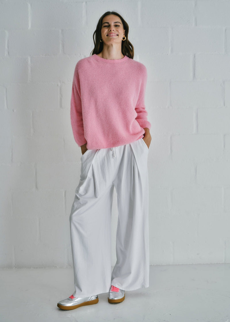 View our Calabria Italian Wide Leg Tracksuit Pants White - by Tribute Store