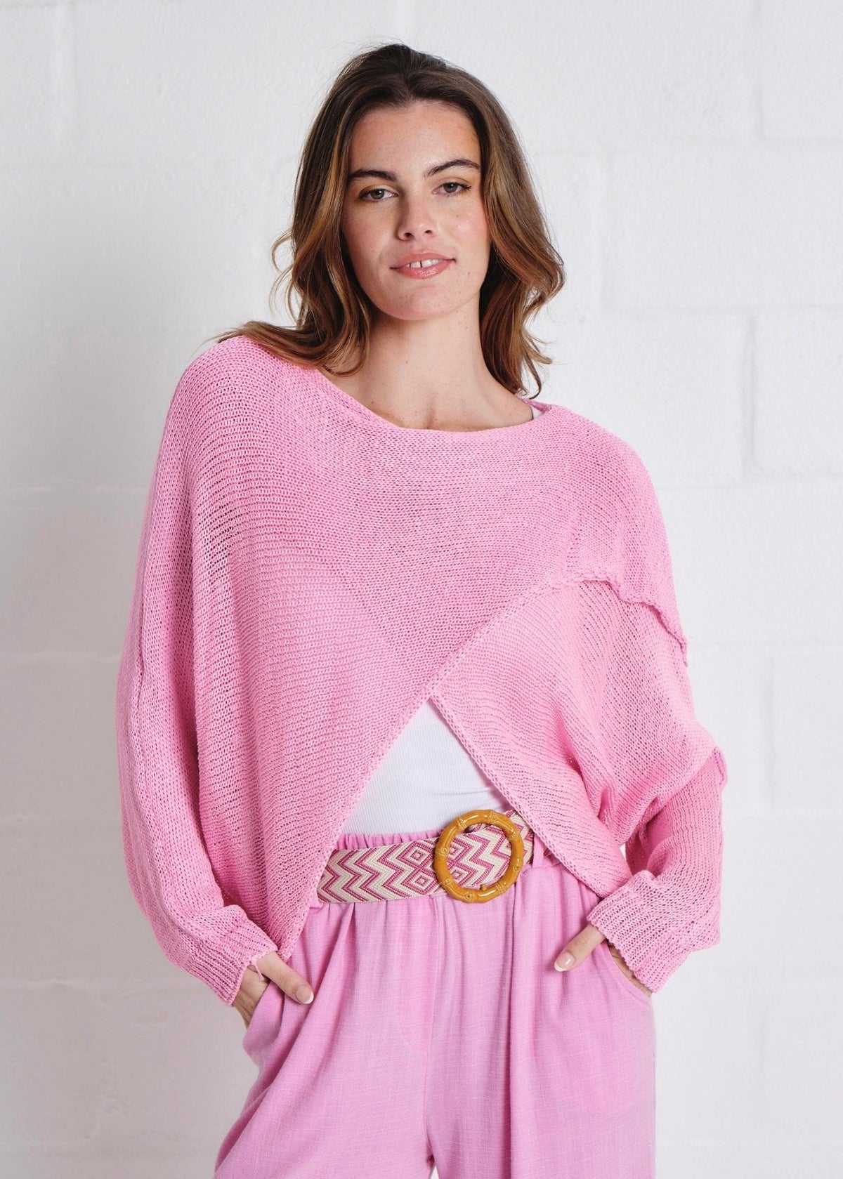 View our Chaillot Crossover Knit In Pink - by Tribute Store