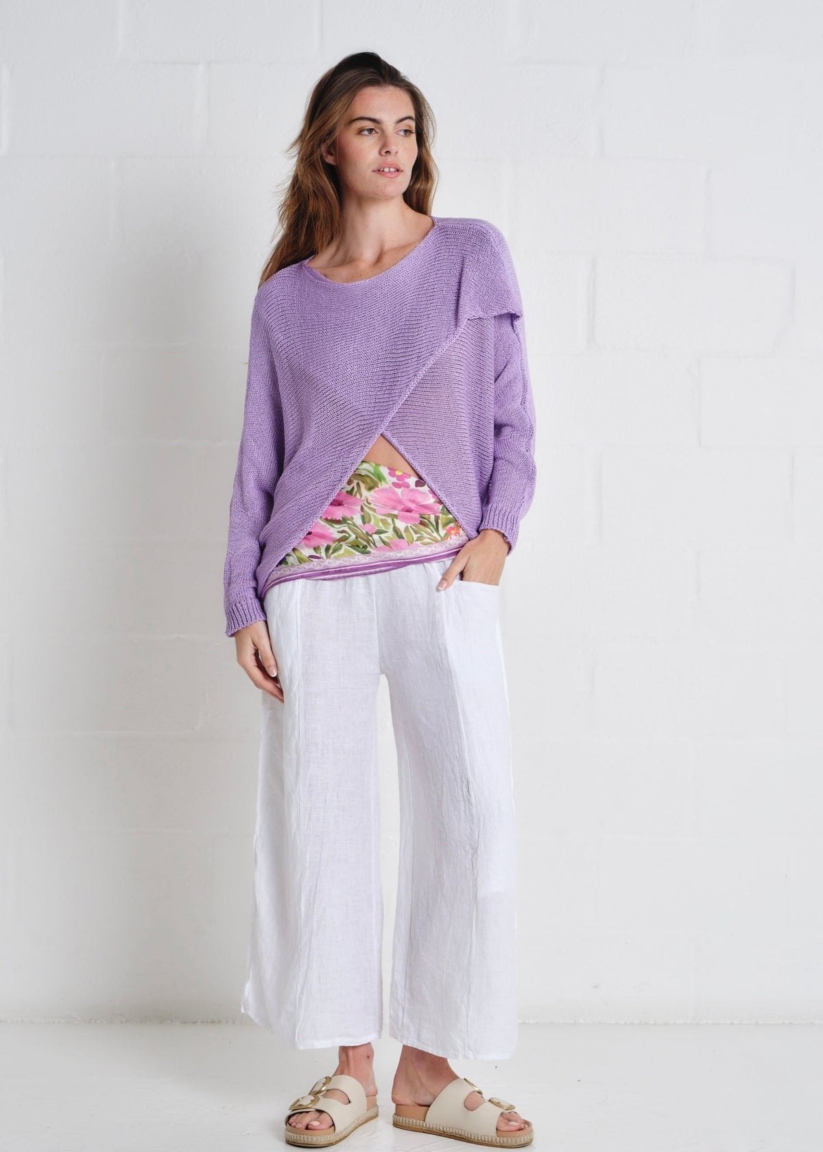 View our Chaillot Crossover Knit In Purple - by Tribute Store