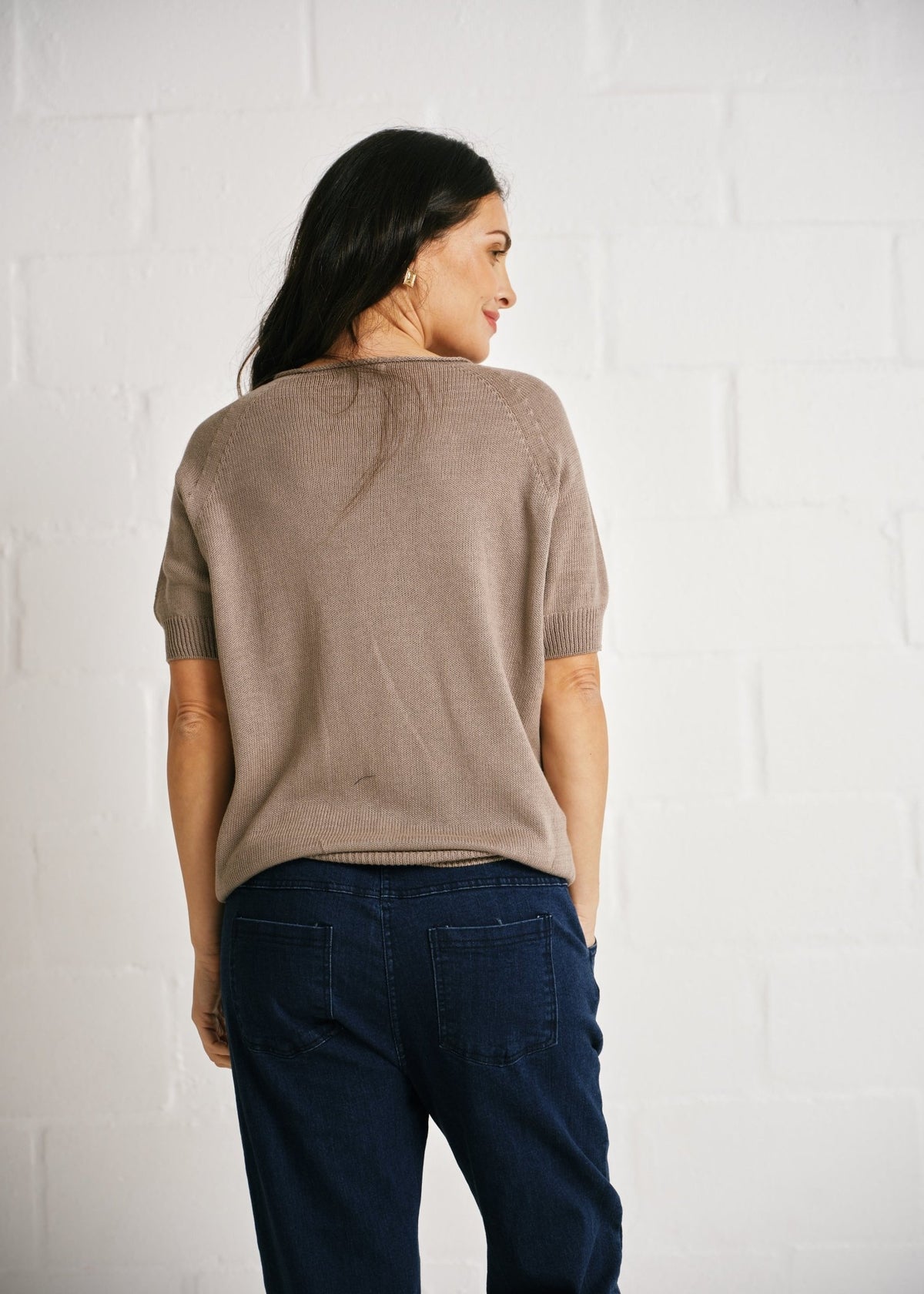 View our Ciao Bella Knit Beaded In Taupe - by Tribute Store