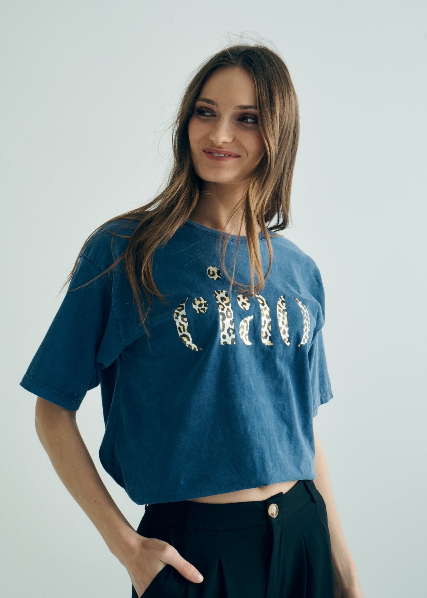 View our Ciao Stonewashed Tee in Marine Blue - by Tribute Store