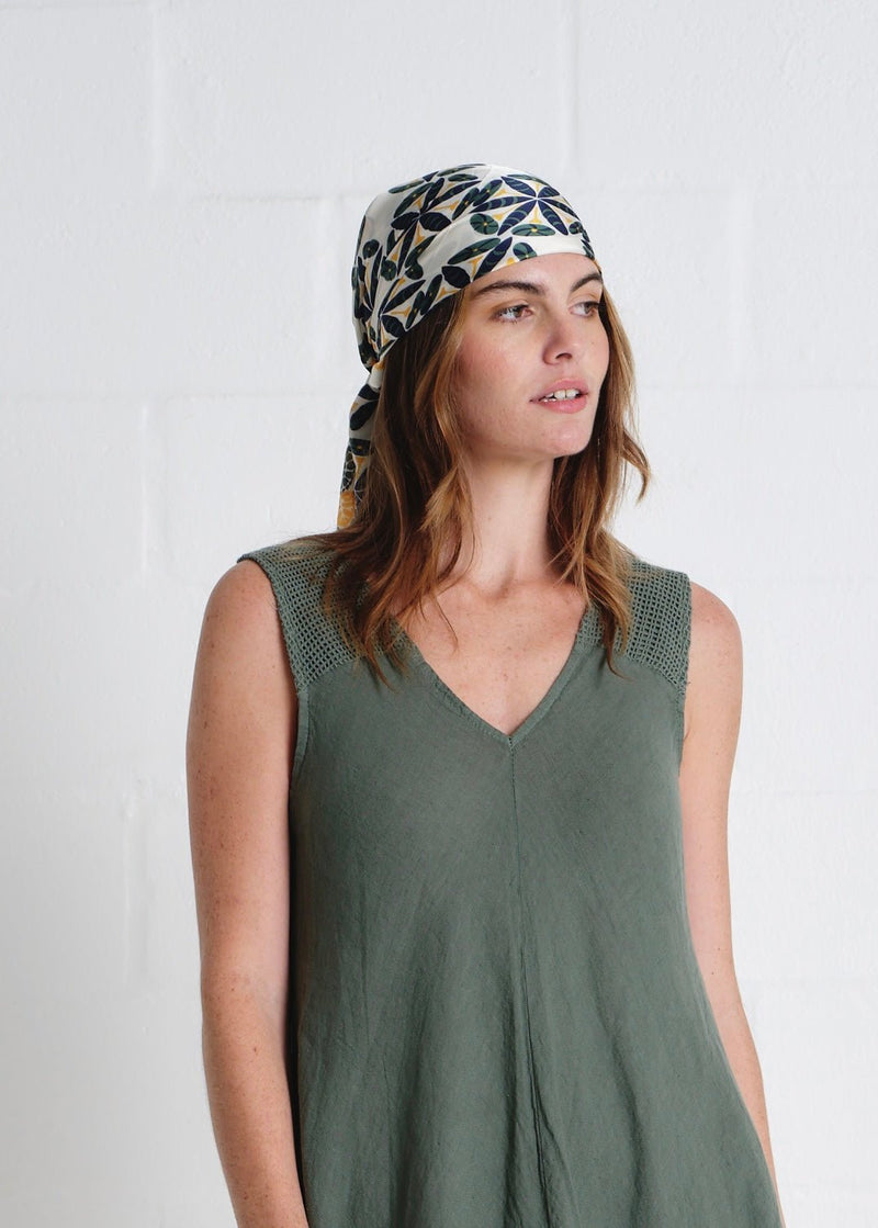 View our Citrus Bloom Square Scarf - by Tribute Store